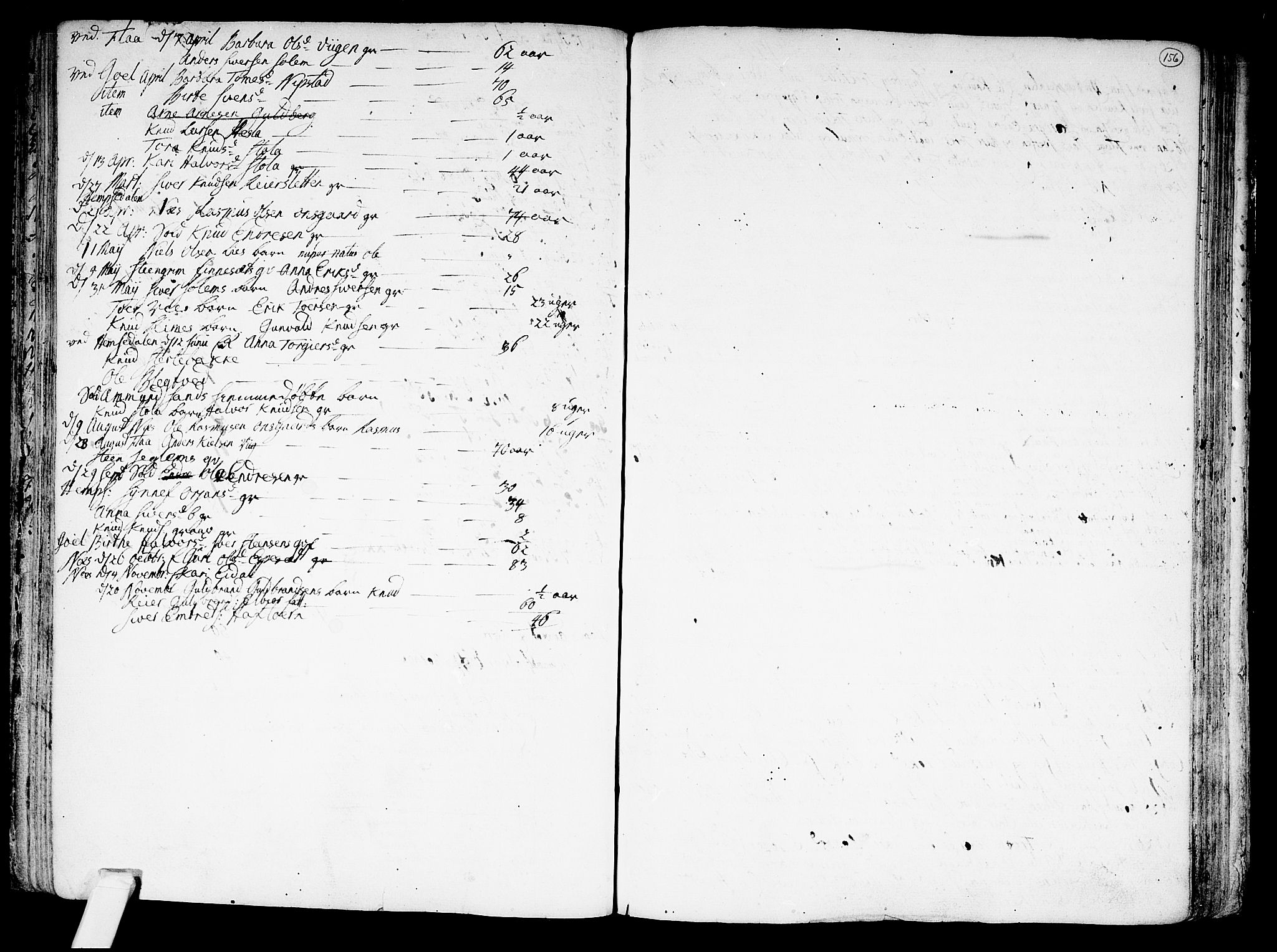 Nes kirkebøker, SAKO/A-236/F/Fa/L0002: Parish register (official) no. 2, 1707-1759, p. 156