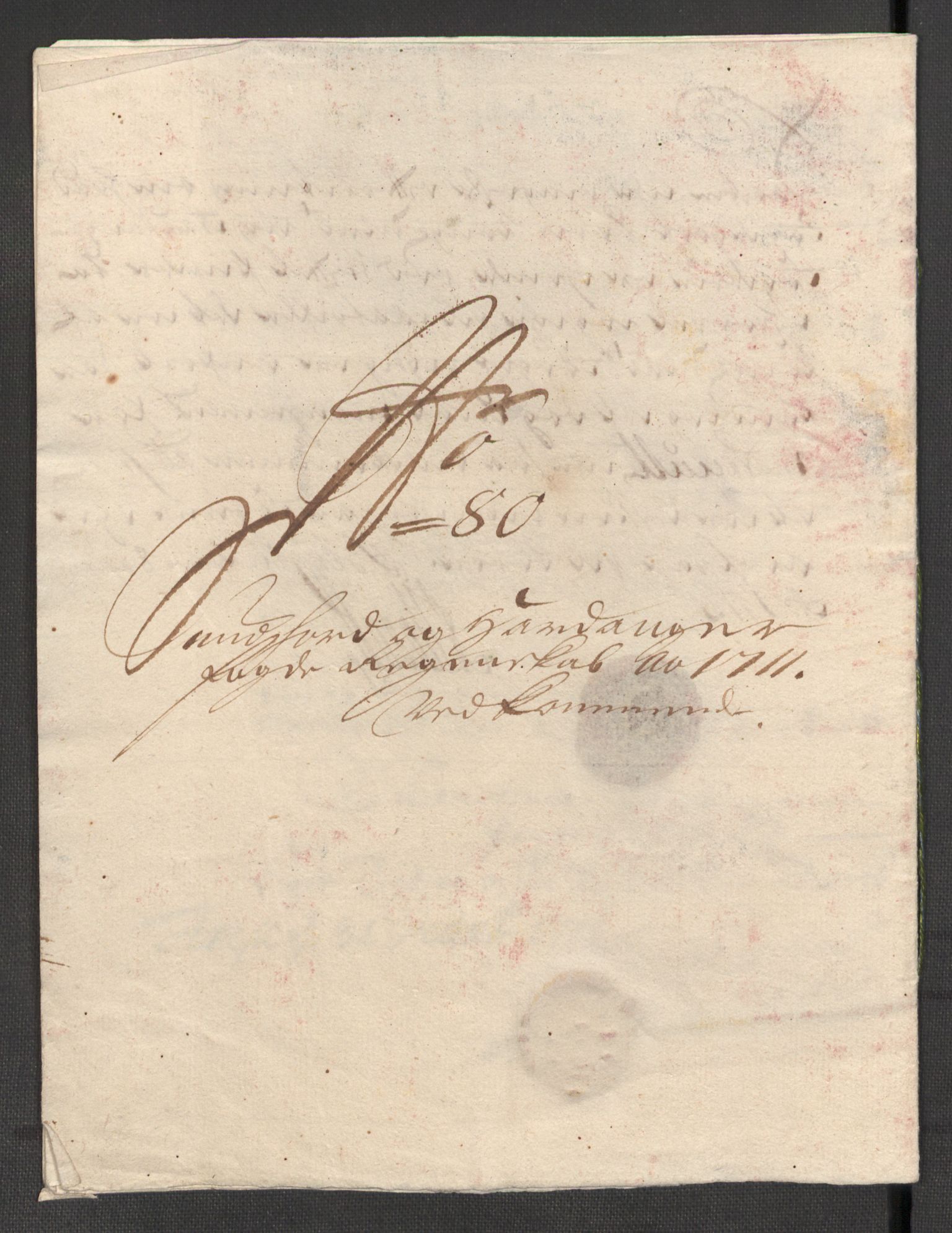 Rentekammeret inntil 1814, Reviderte regnskaper, Fogderegnskap, AV/RA-EA-4092/R48/L2987: Fogderegnskap Sunnhordland og Hardanger, 1711, p. 264