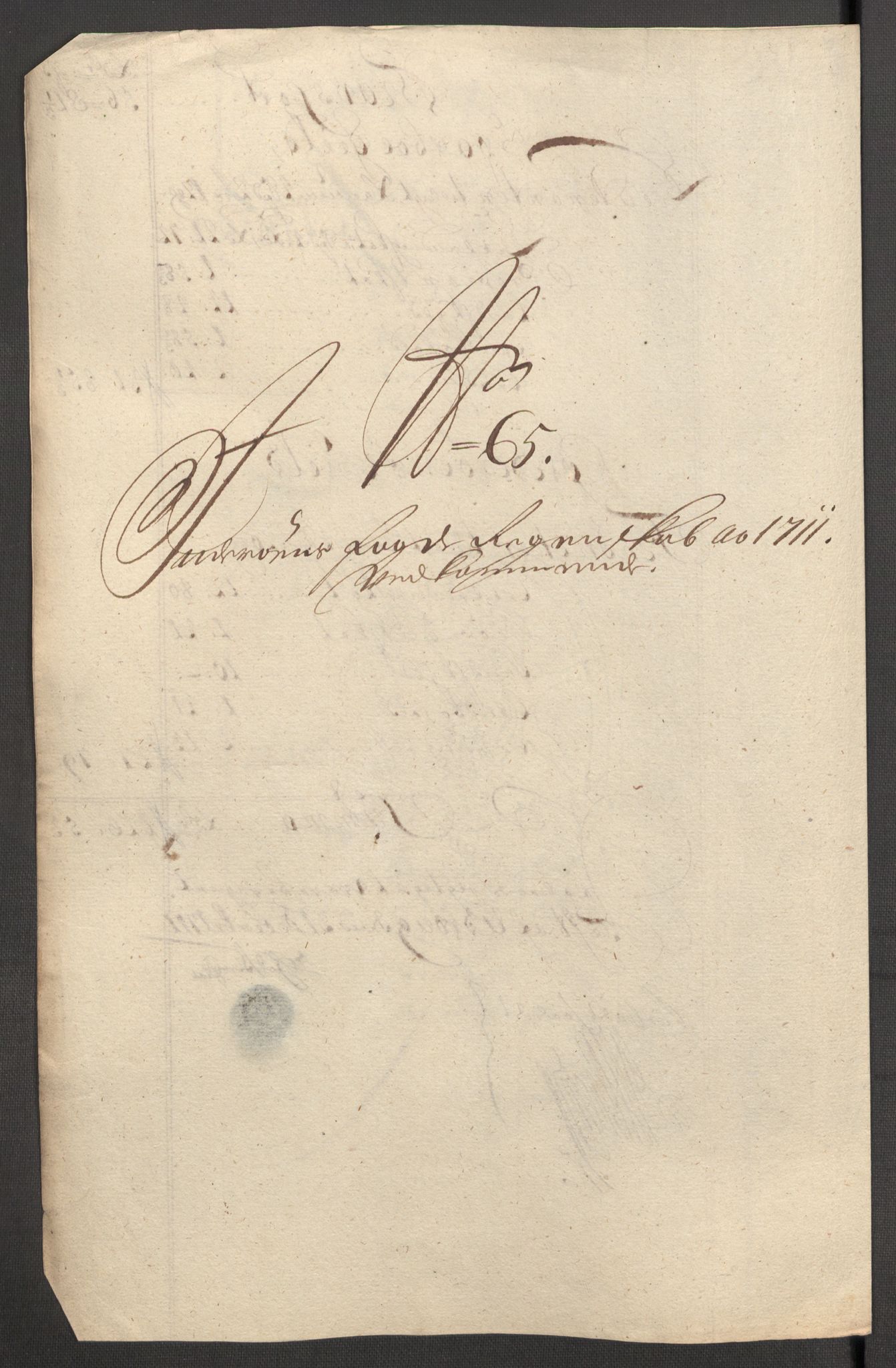 Rentekammeret inntil 1814, Reviderte regnskaper, Fogderegnskap, AV/RA-EA-4092/R63/L4319: Fogderegnskap Inderøy, 1711, p. 388