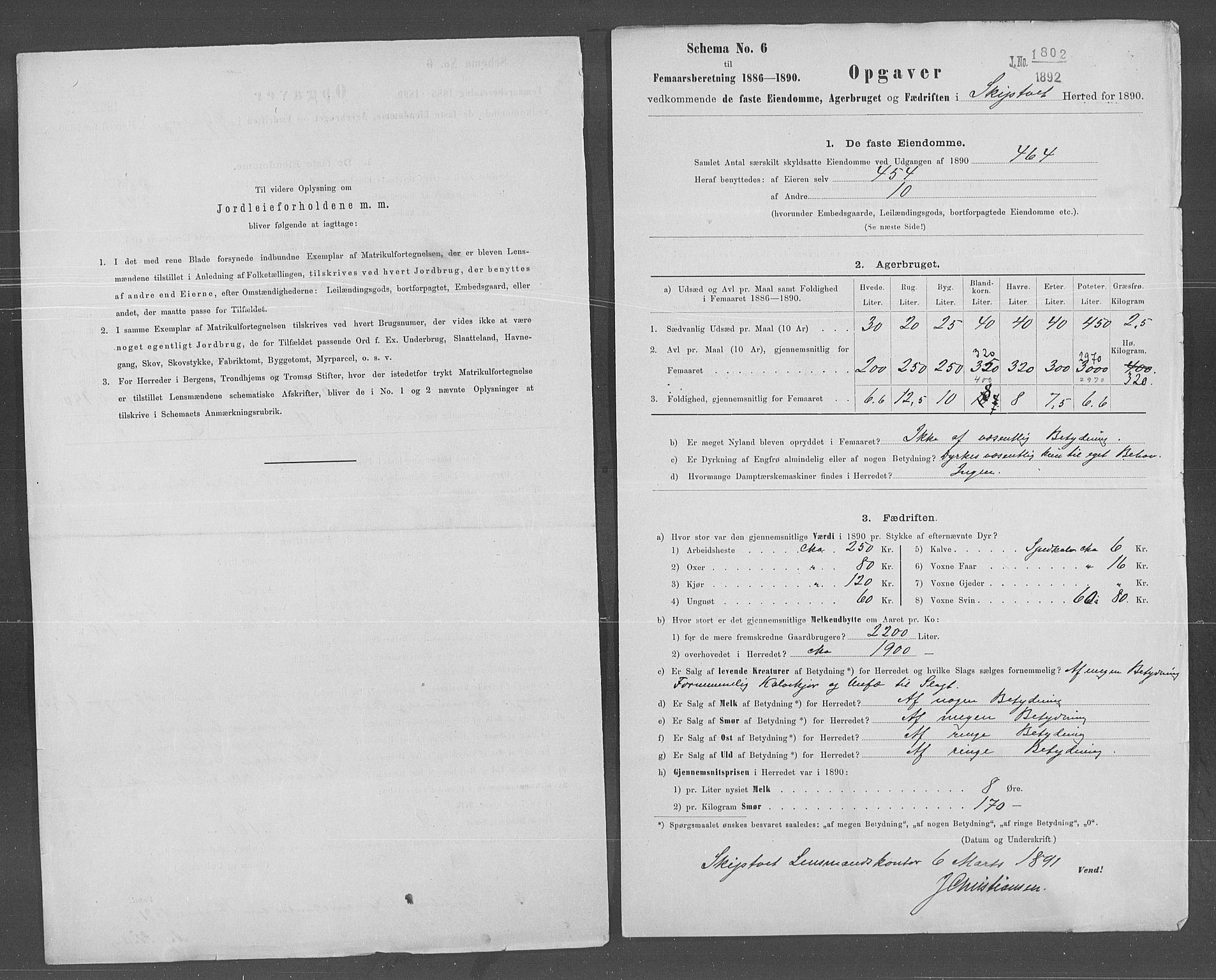 Statistisk sentralbyrå, Næringsøkonomiske emner, Generelt - Amtmennenes femårsberetninger, AV/RA-S-2233/F/Fa/L0070: --, 1886-1890, p. 106