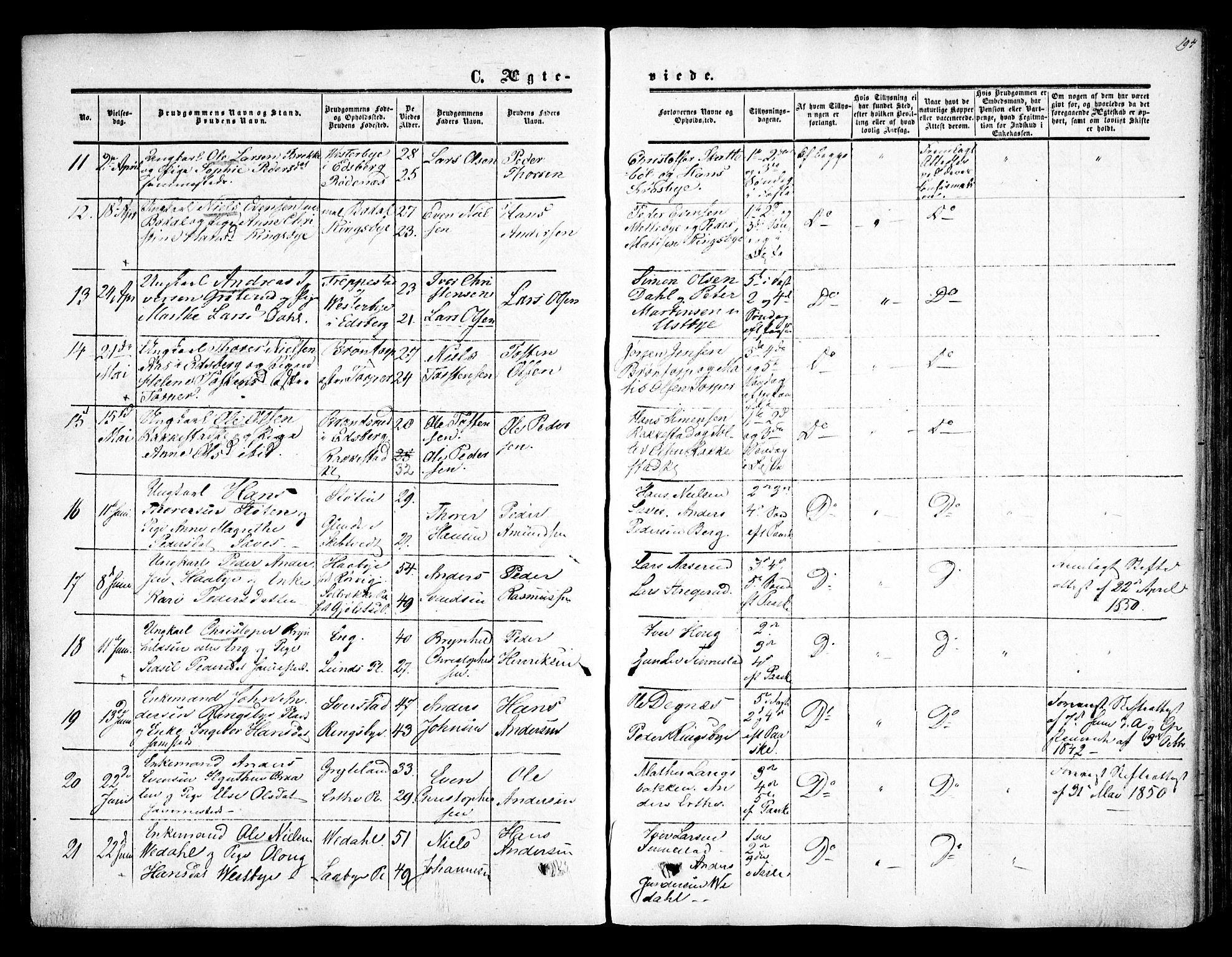 Rakkestad prestekontor Kirkebøker, SAO/A-2008/F/Fa/L0009: Parish register (official) no. I 9, 1850-1856, p. 194