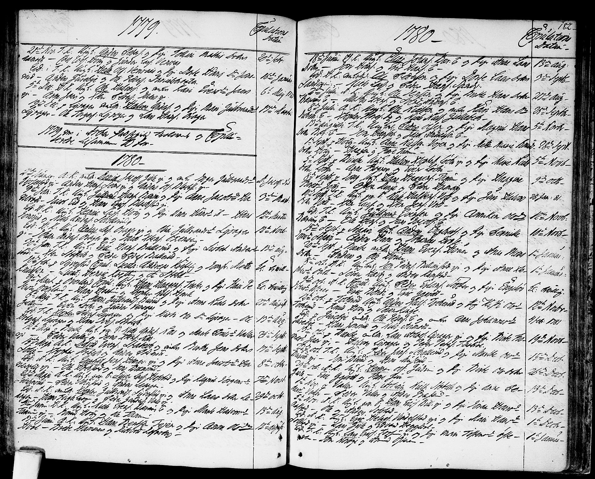 Asker prestekontor Kirkebøker, AV/SAO-A-10256a/F/Fa/L0003: Parish register (official) no. I 3, 1767-1807, p. 182