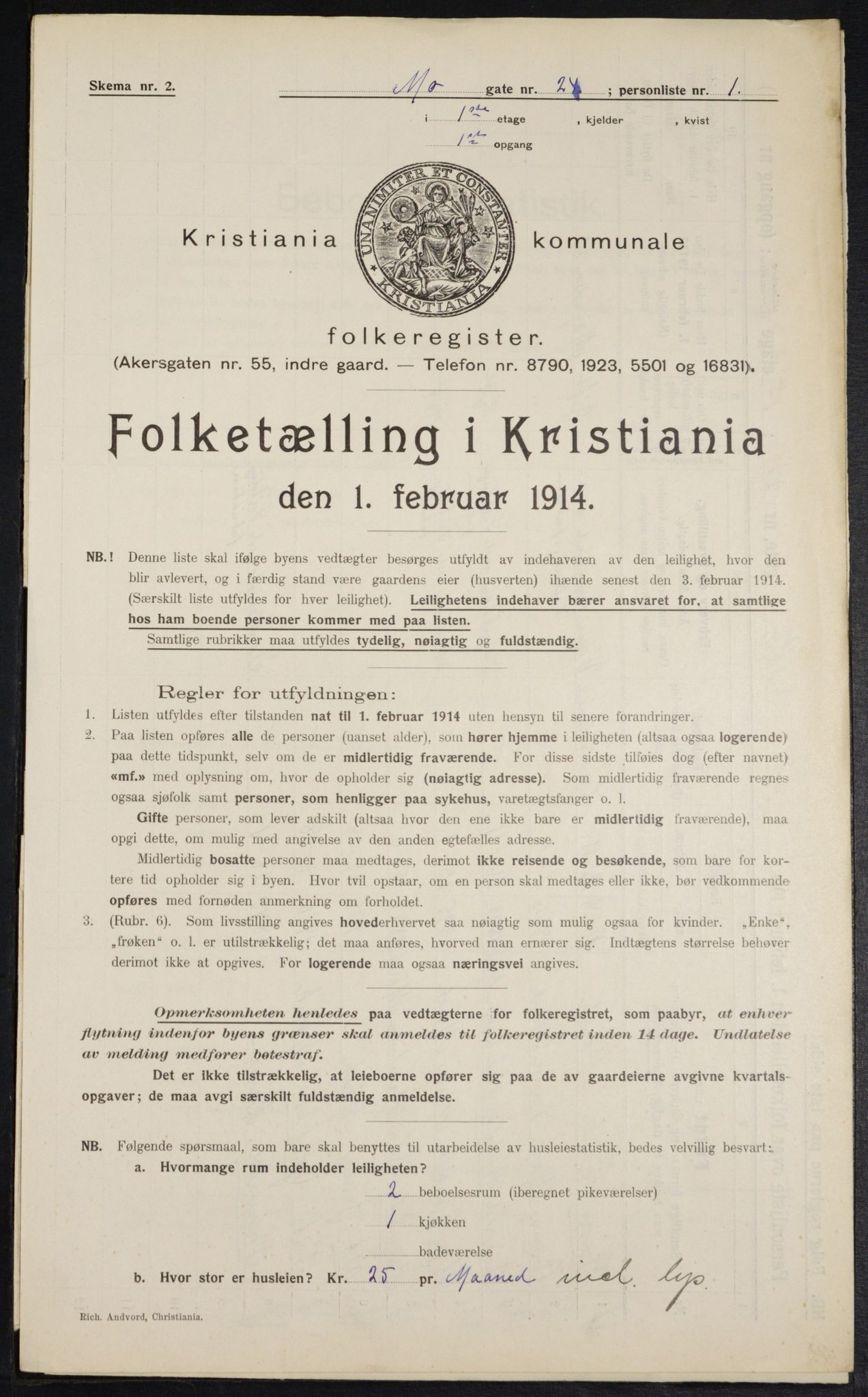 OBA, Municipal Census 1914 for Kristiania, 1914, p. 65547