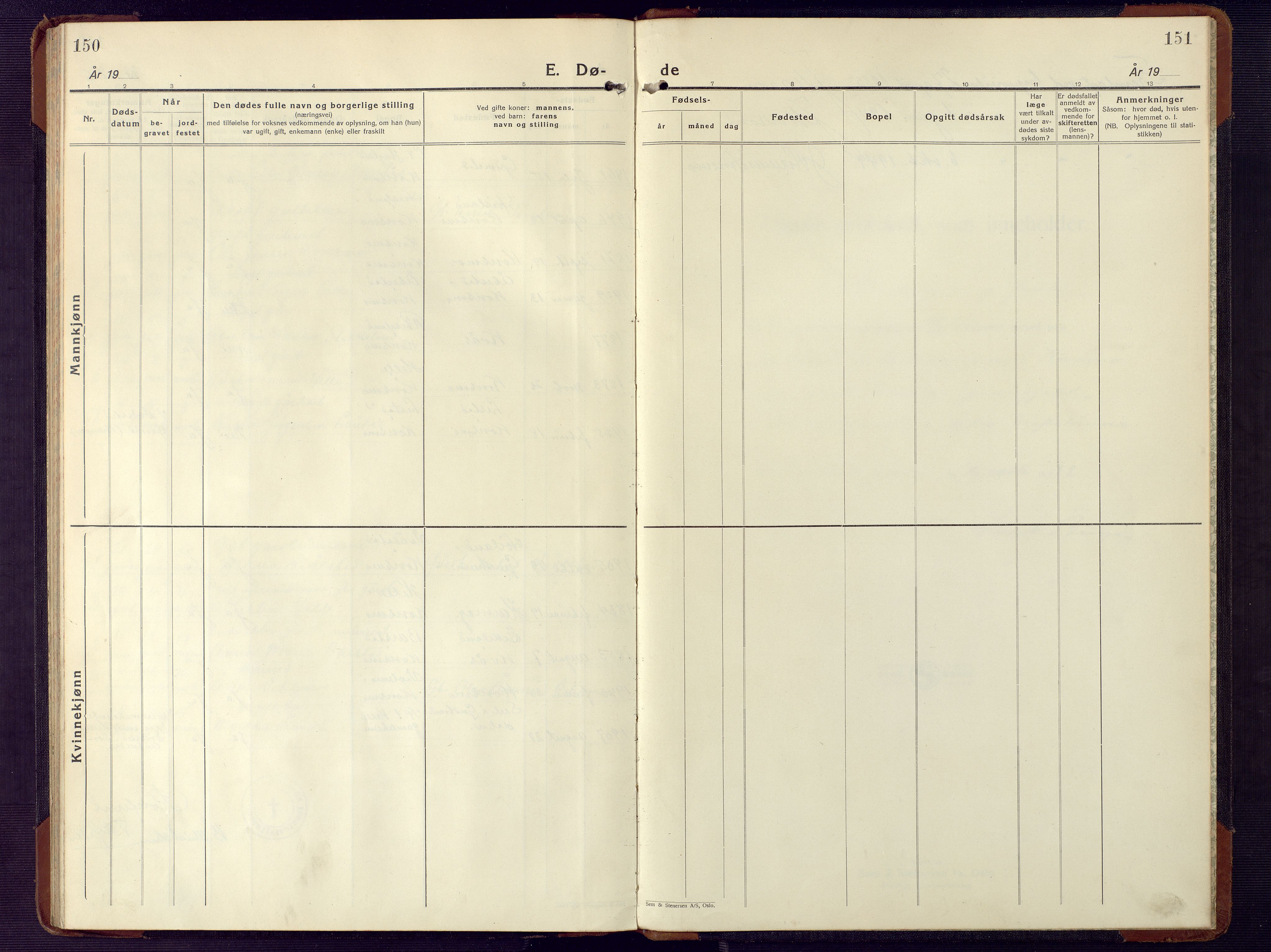 Nord-Audnedal sokneprestkontor, SAK/1111-0032/F/Fb/Fba/L0006: Parish register (copy) no. B 6, 1929-1946, p. 150-151