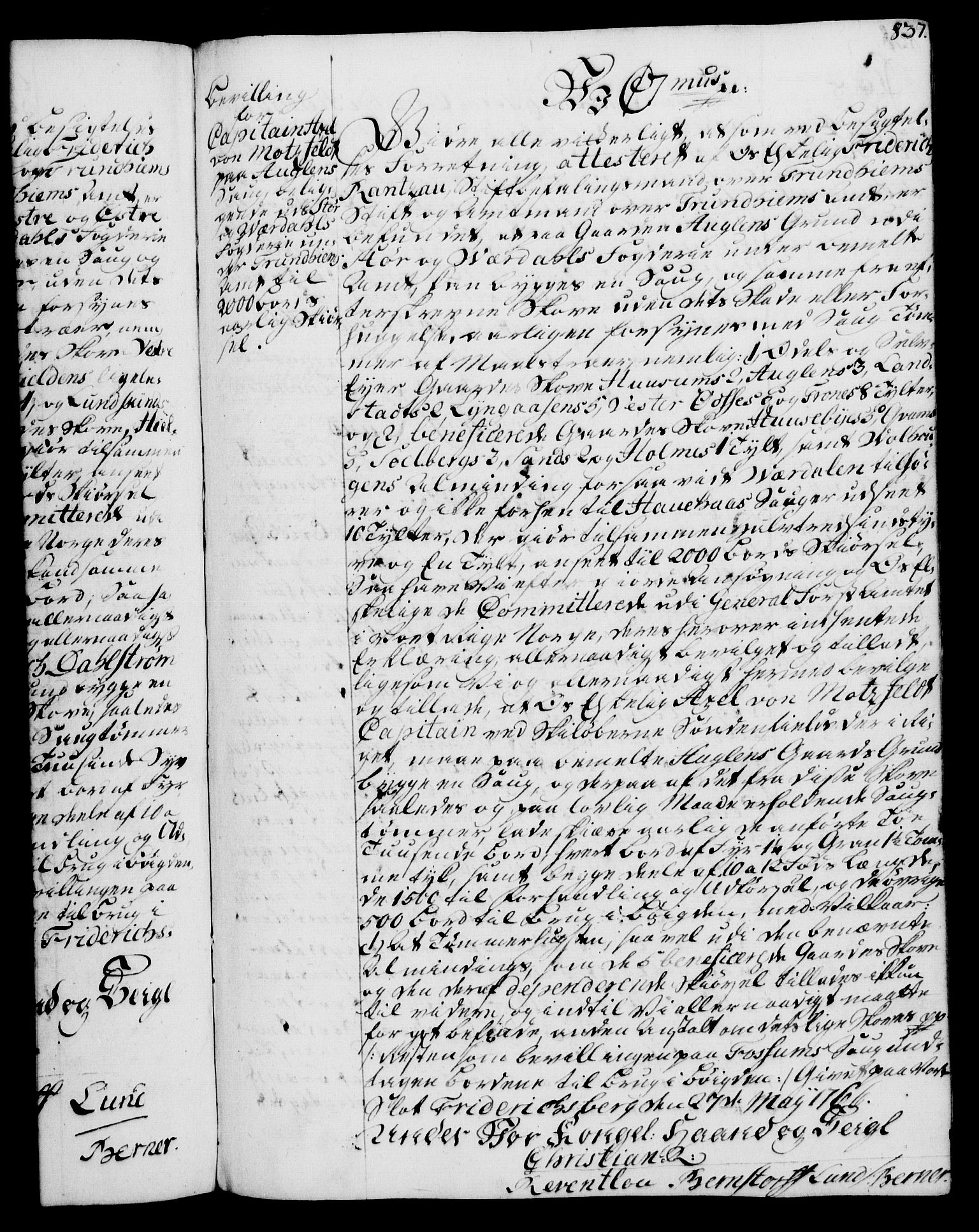 Rentekammeret, Kammerkanselliet, RA/EA-3111/G/Gg/Gga/L0007: Norsk ekspedisjonsprotokoll med register (merket RK 53.7), 1759-1768, p. 837