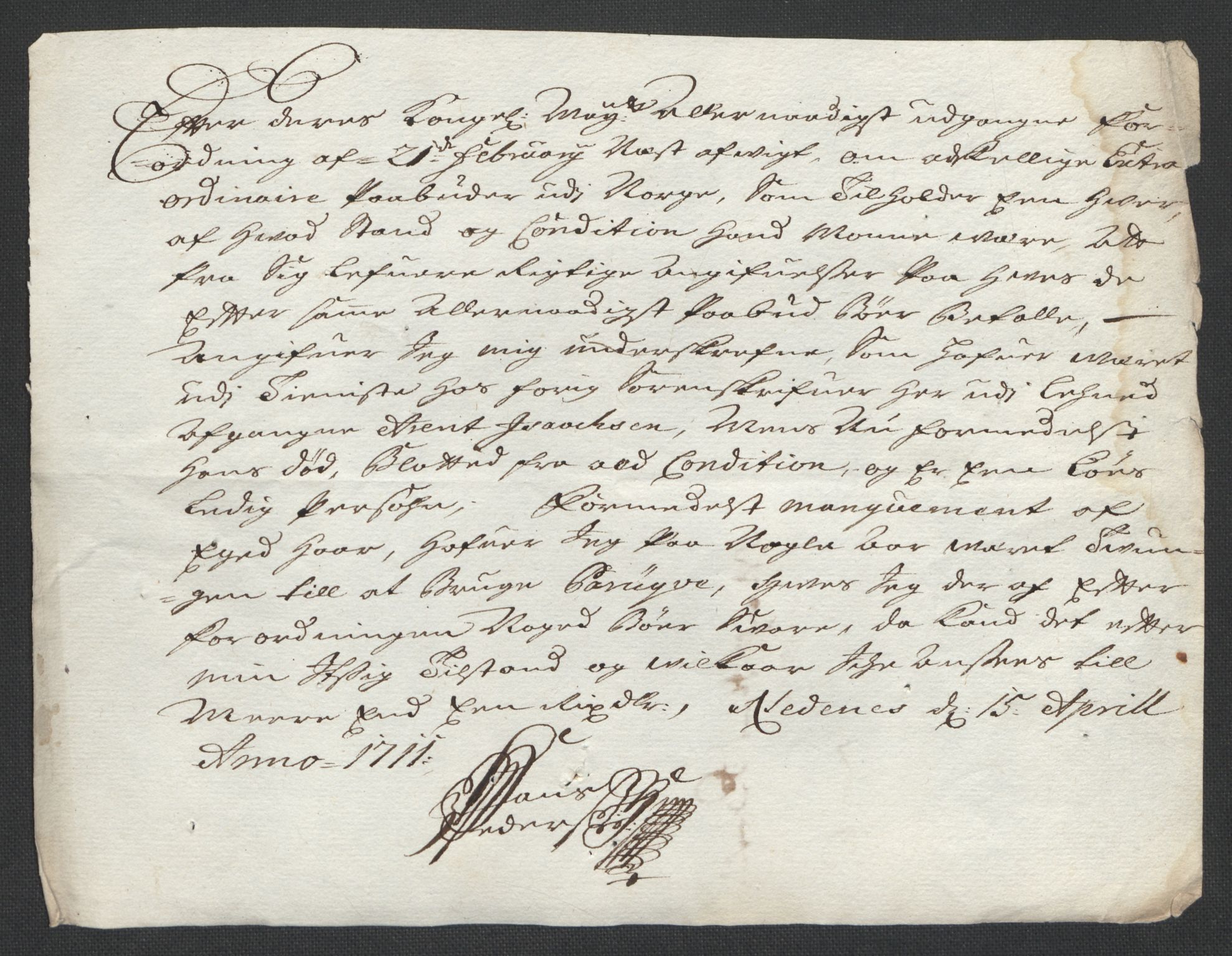 Rentekammeret inntil 1814, Reviderte regnskaper, Fogderegnskap, AV/RA-EA-4092/R39/L2319: Fogderegnskap Nedenes, 1710-1711, p. 659