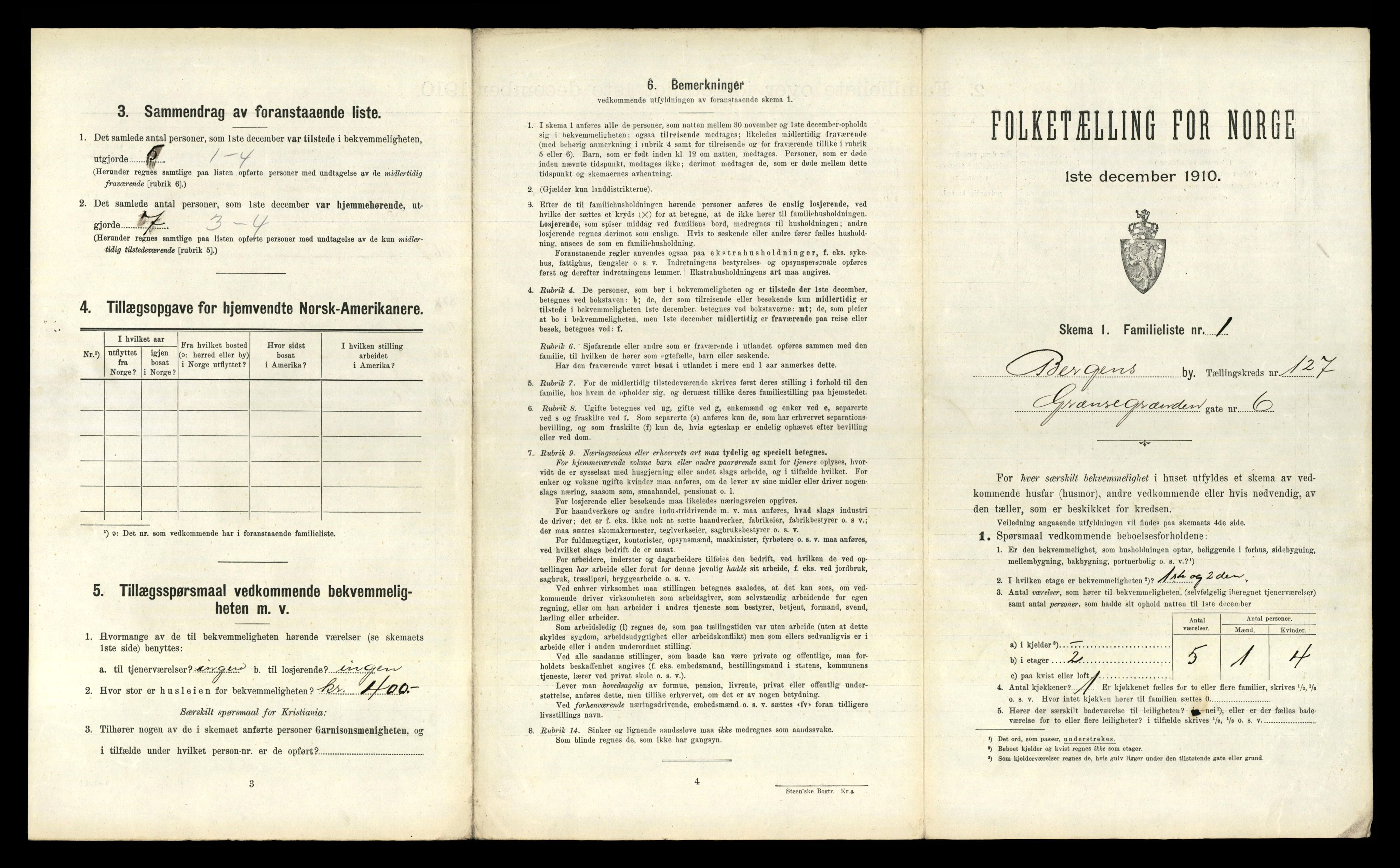 RA, 1910 census for Bergen, 1910, p. 44321