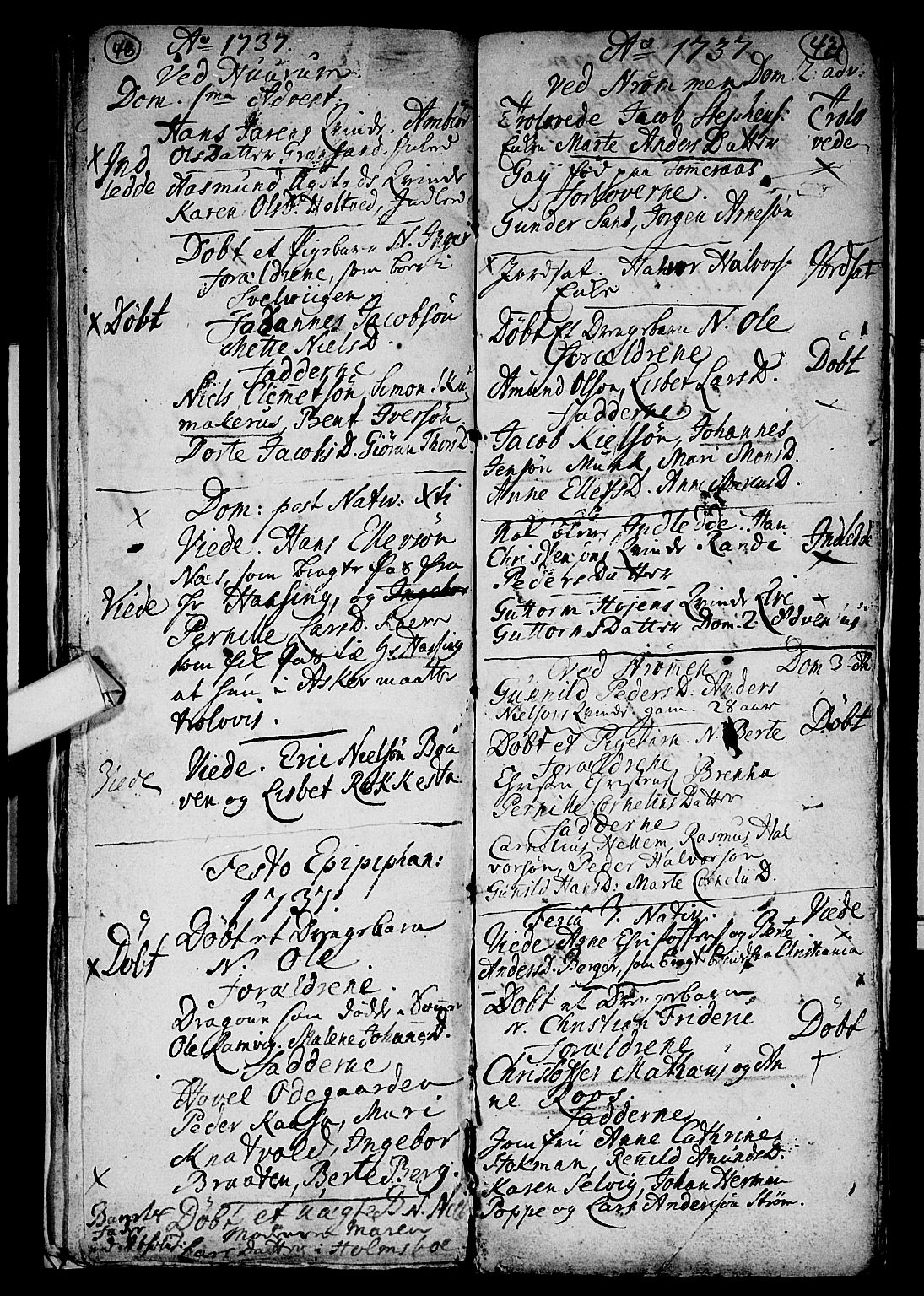 Hurum kirkebøker, AV/SAKO-A-229/F/Fa/L0005: Parish register (official) no. 5, 1735-1739, p. 46-47