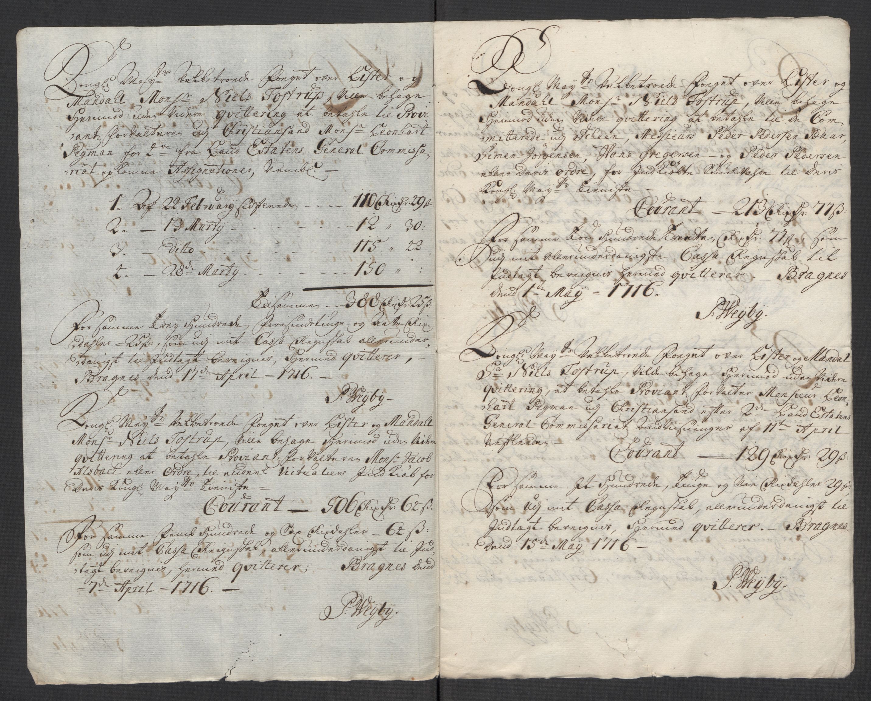 Rentekammeret inntil 1814, Reviderte regnskaper, Fogderegnskap, AV/RA-EA-4092/R43/L2560: Fogderegnskap Lista og Mandal, 1716, p. 277