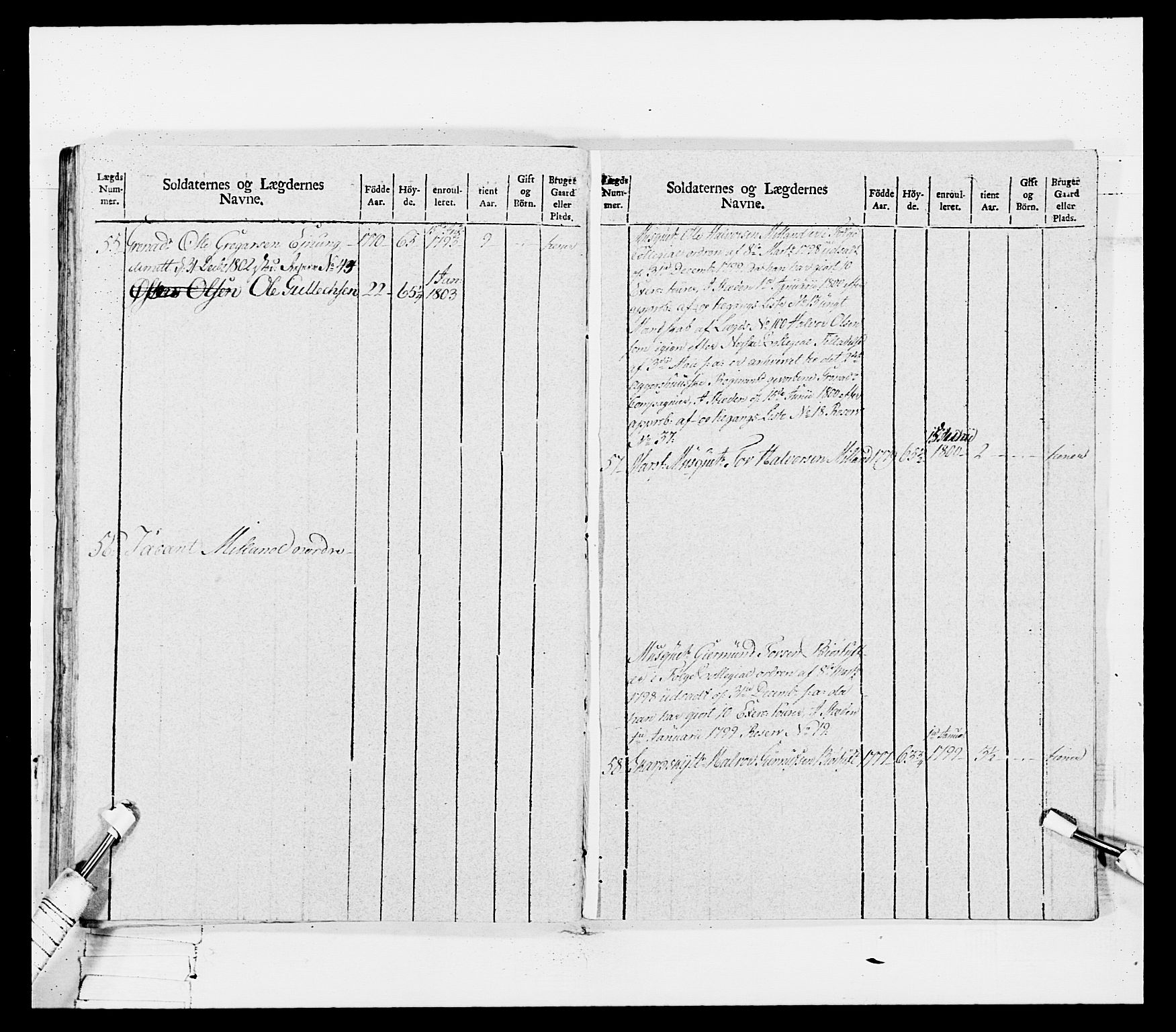 Generalitets- og kommissariatskollegiet, Det kongelige norske kommissariatskollegium, AV/RA-EA-5420/E/Eh/L0114: Telemarkske nasjonale infanteriregiment, 1789-1802, p. 336