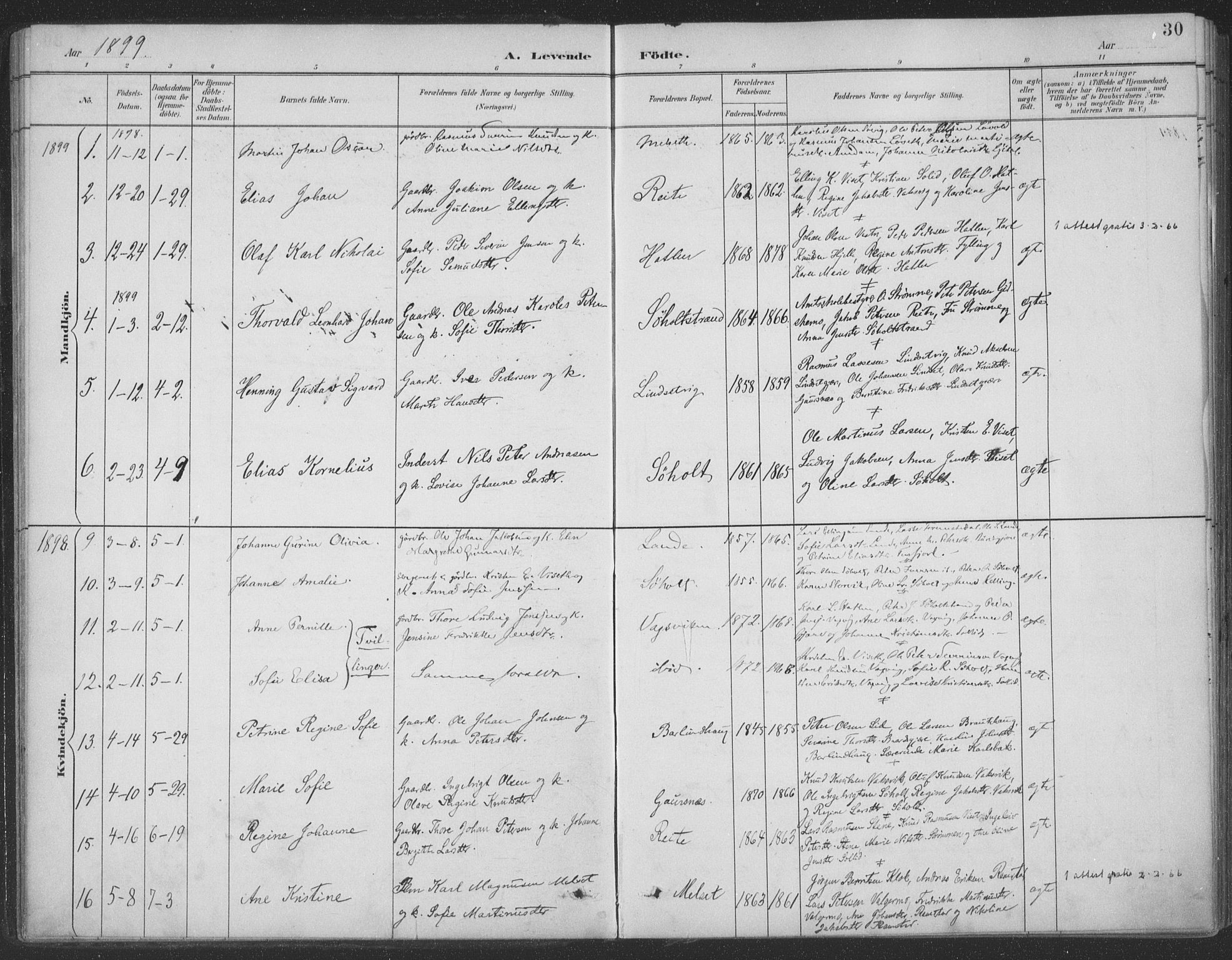 Ministerialprotokoller, klokkerbøker og fødselsregistre - Møre og Romsdal, AV/SAT-A-1454/522/L0316: Parish register (official) no. 522A11, 1890-1911, p. 30