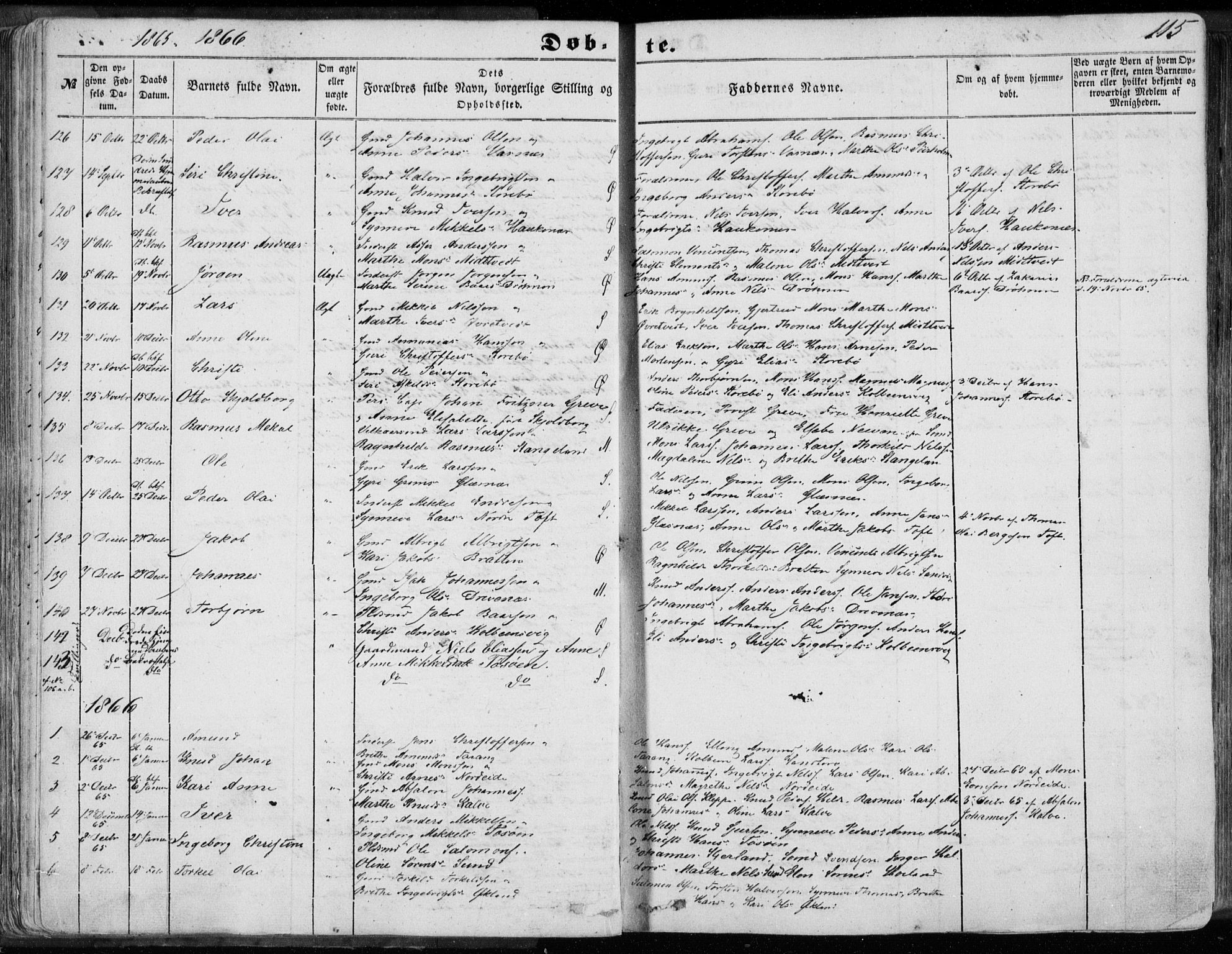 Sund sokneprestembete, AV/SAB-A-99930: Parish register (official) no. A 14, 1850-1866, p. 115