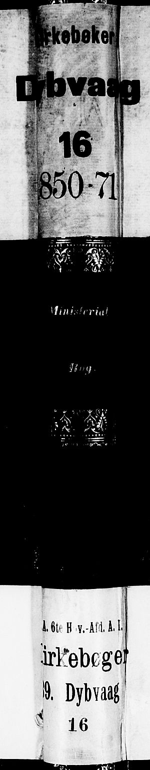 Dypvåg sokneprestkontor, AV/SAK-1111-0007/F/Fb/Fbb/L0002: Parish register (copy) no. B 2, 1851-1871