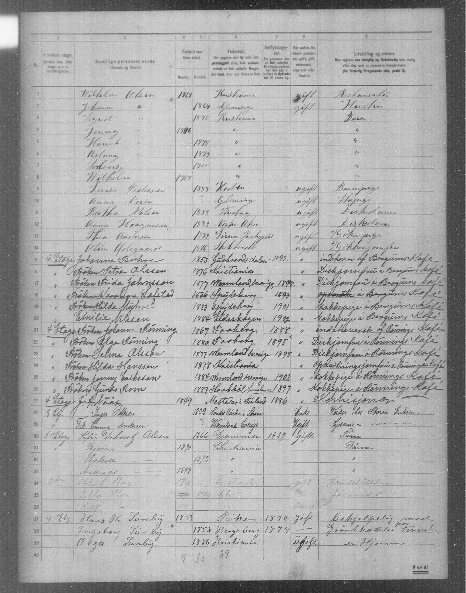 OBA, Municipal Census 1904 for Kristiania, 1904, p. 14235