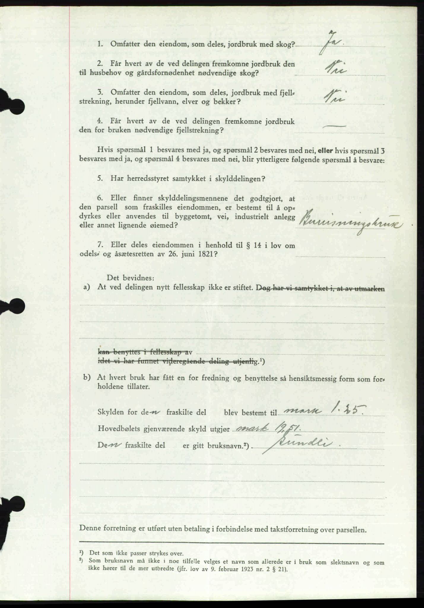 Toten tingrett, SAH/TING-006/H/Hb/Hbc/L0007: Mortgage book no. Hbc-07, 1939-1940, Diary no: : 1150/1940