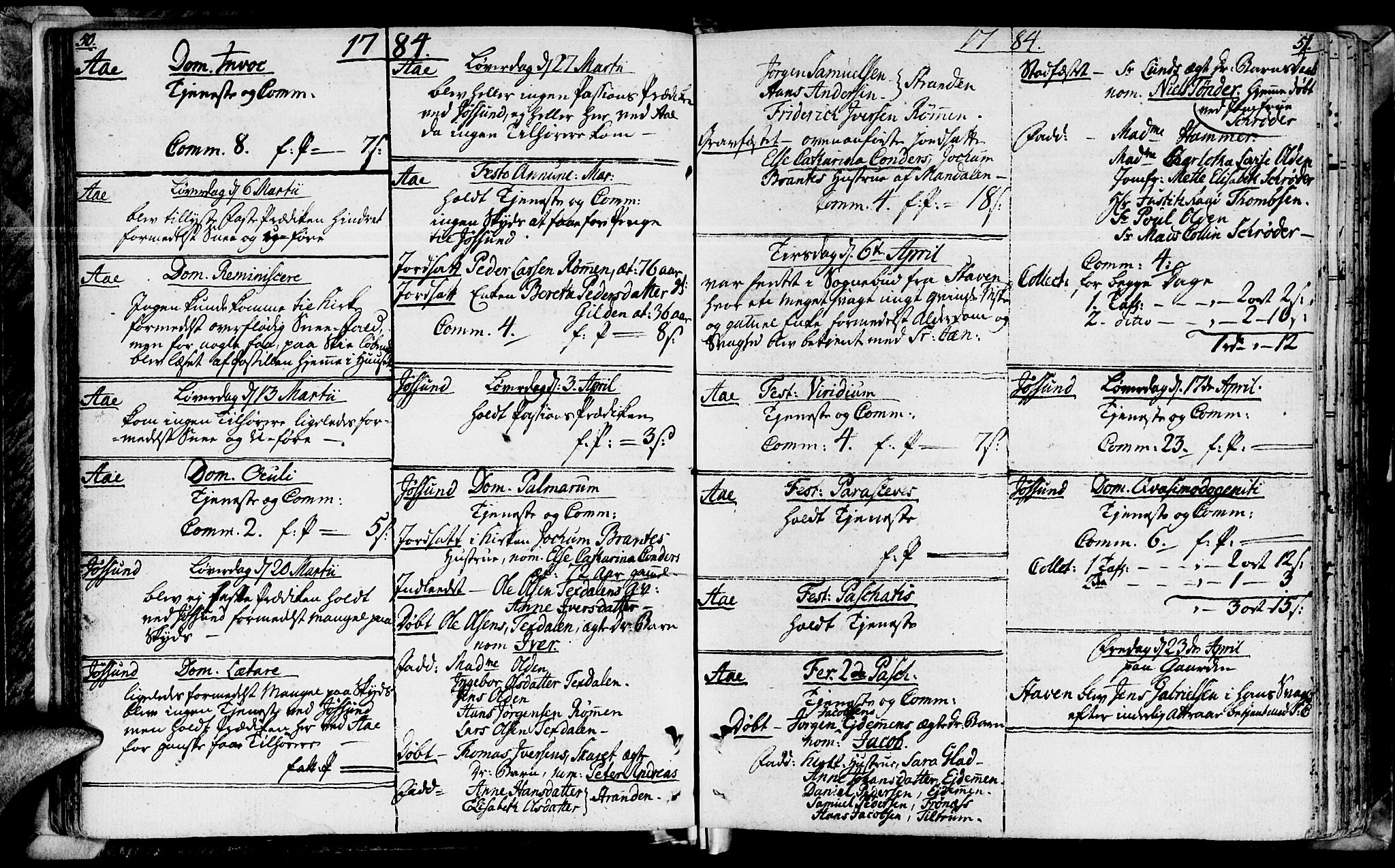 Ministerialprotokoller, klokkerbøker og fødselsregistre - Sør-Trøndelag, AV/SAT-A-1456/655/L0673: Parish register (official) no. 655A02, 1780-1801, p. 50-51