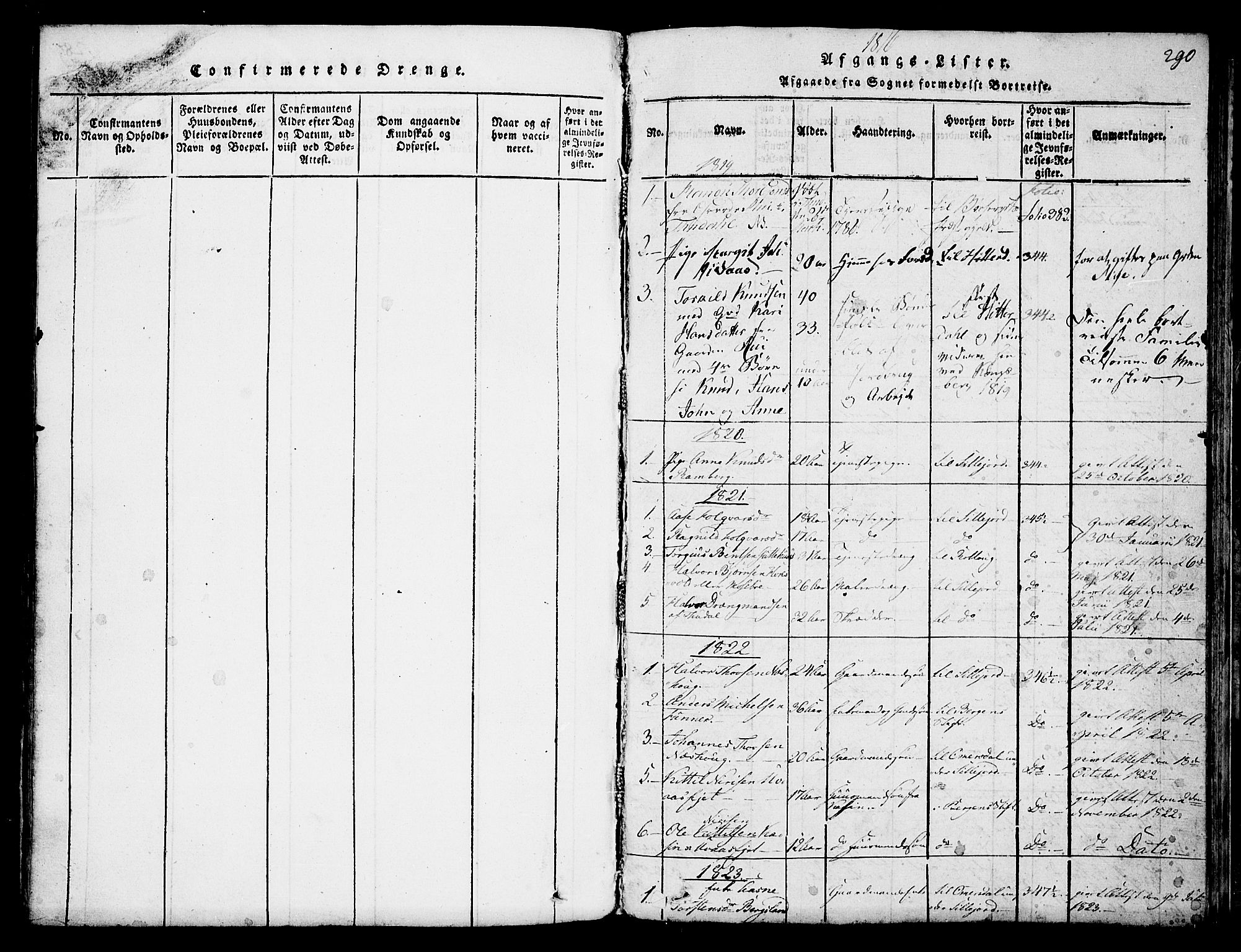 Hjartdal kirkebøker, SAKO/A-270/F/Fa/L0007: Parish register (official) no. I 7, 1815-1843, p. 290