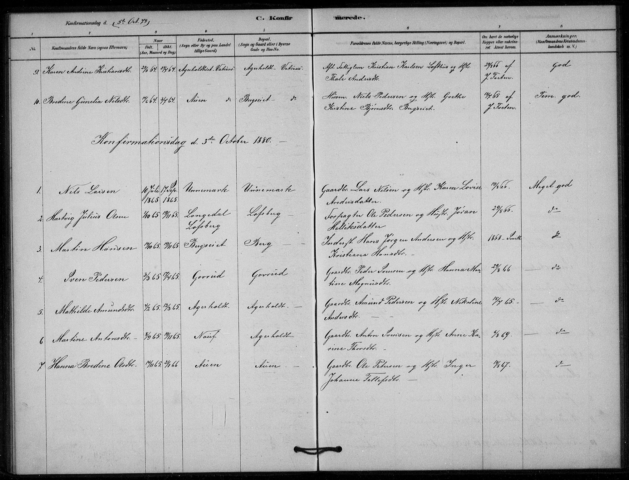 Hof kirkebøker, AV/SAKO-A-64/G/Gb/L0002: Parish register (copy) no. II 2, 1878-1902