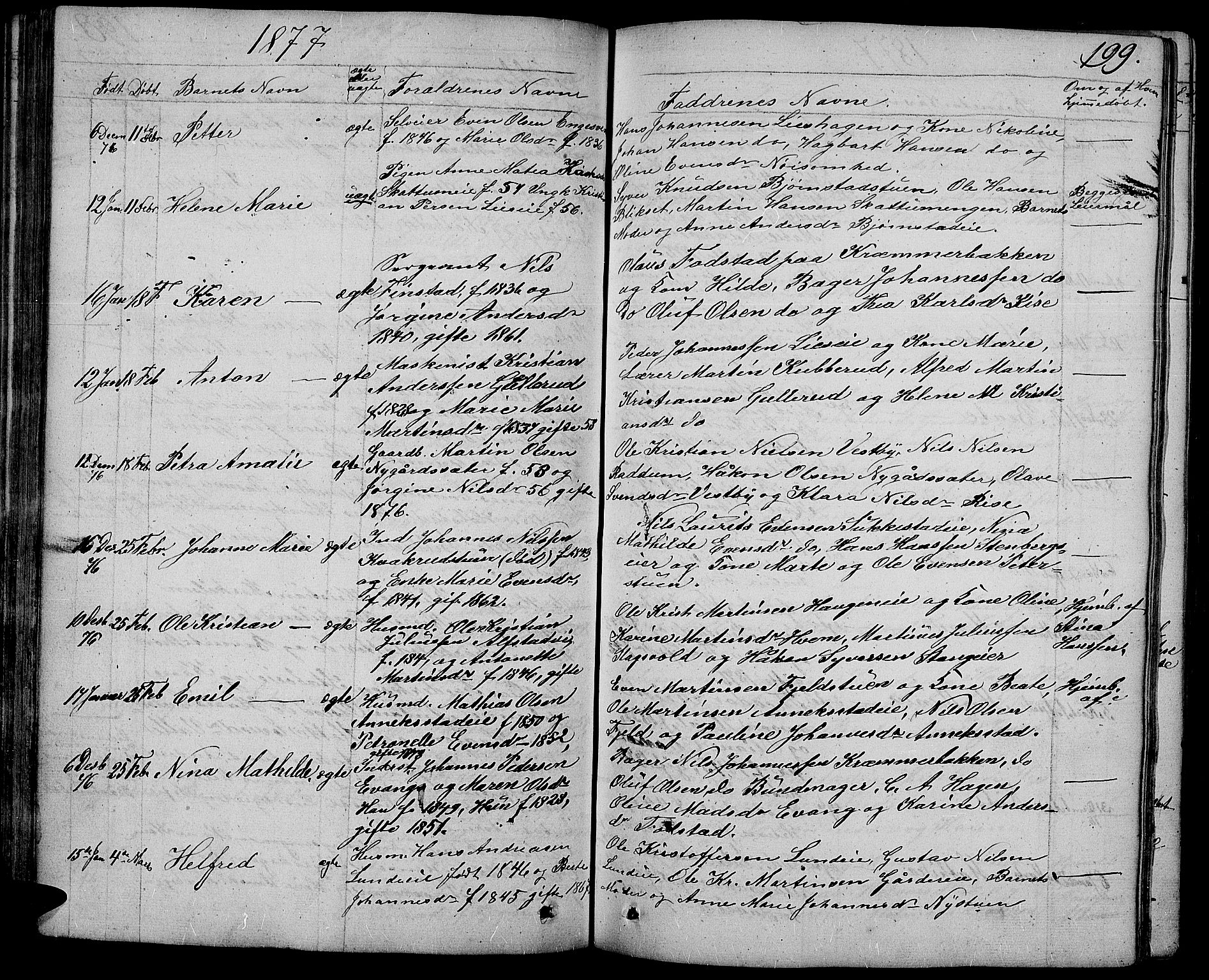 Østre Toten prestekontor, AV/SAH-PREST-104/H/Ha/Hab/L0004: Parish register (copy) no. 4, 1858-1886, p. 199