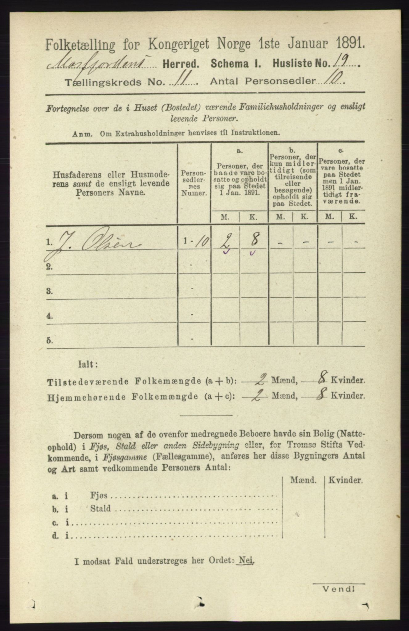 RA, 1891 census for 1266 Masfjorden, 1891, p. 2261