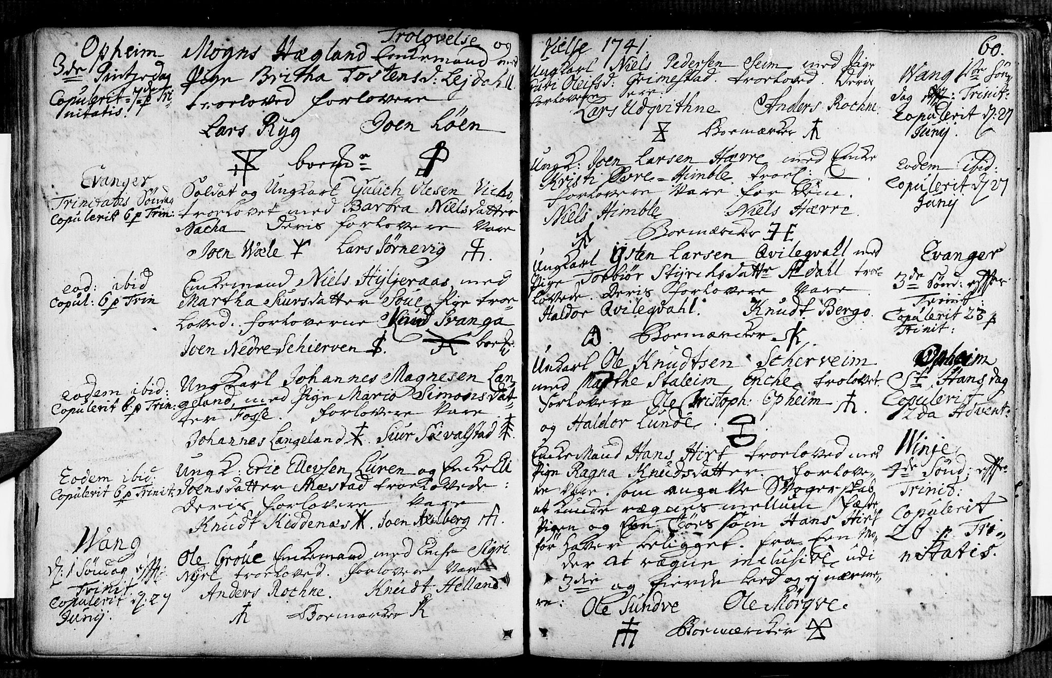 Voss sokneprestembete, AV/SAB-A-79001/H/Haa: Parish register (official) no. A 7, 1731-1773, p. 60