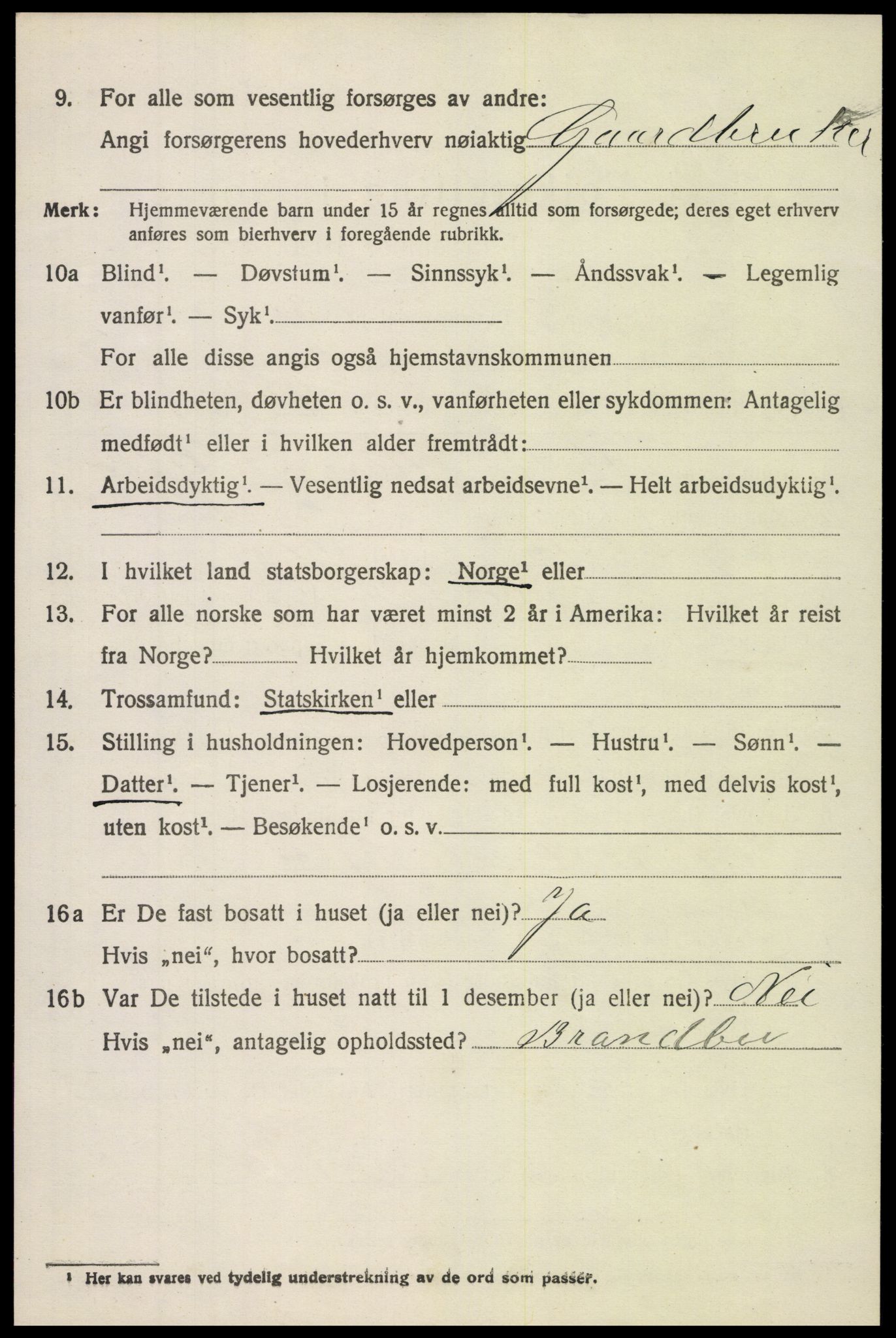 SAH, 1920 census for Søndre Land, 1920, p. 2292