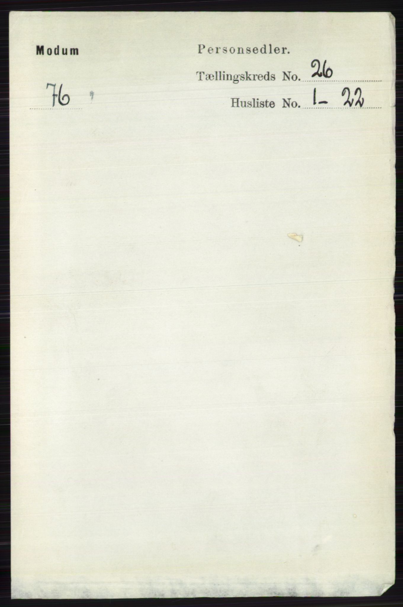 RA, 1891 census for 0623 Modum, 1891, p. 9393