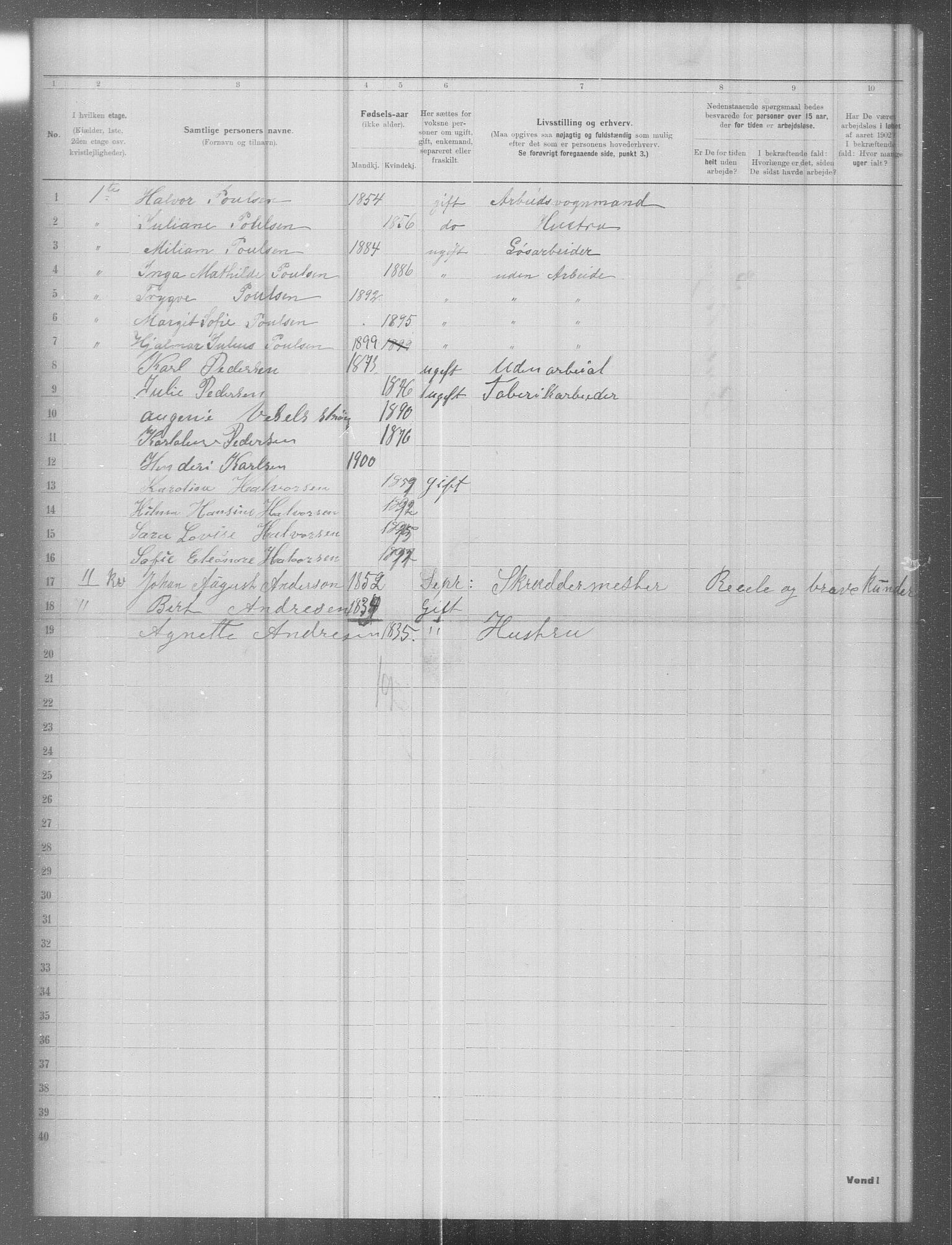 OBA, Municipal Census 1902 for Kristiania, 1902, p. 8300