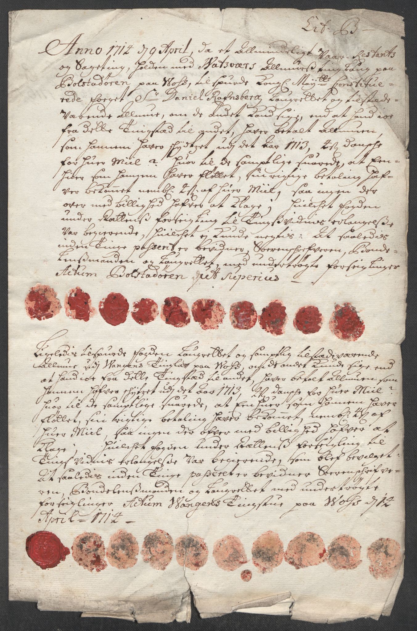 Rentekammeret inntil 1814, Reviderte regnskaper, Fogderegnskap, AV/RA-EA-4092/R51/L3197: Fogderegnskap Nordhordland og Voss, 1714, p. 404