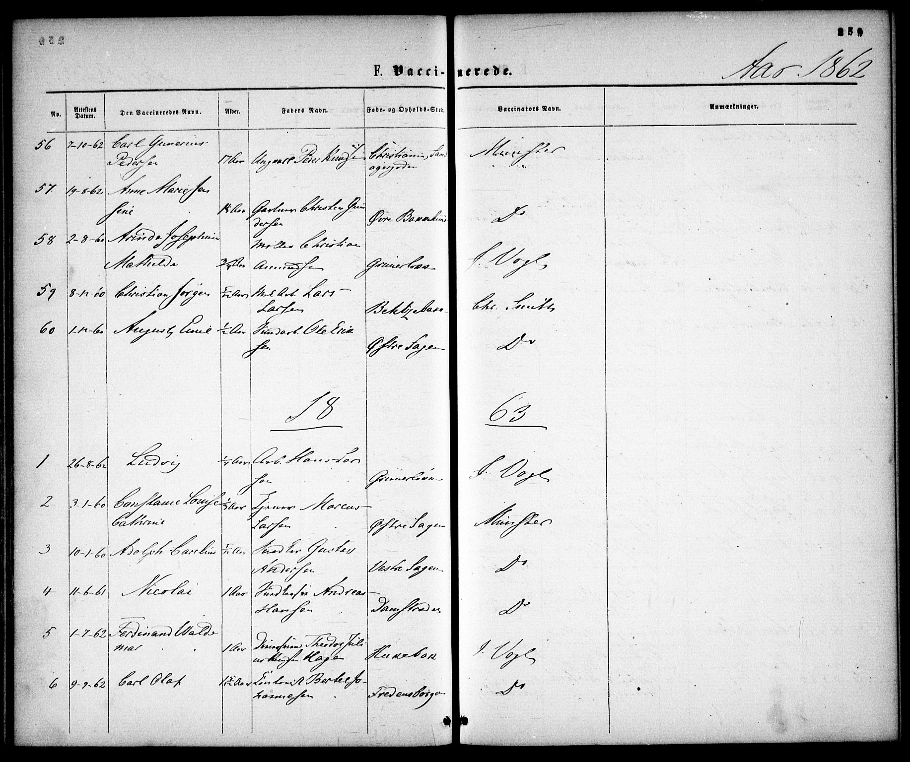 Gamle Aker prestekontor Kirkebøker, SAO/A-10617a/F/L0001: Parish register (official) no. 1, 1861-1865, p. 259