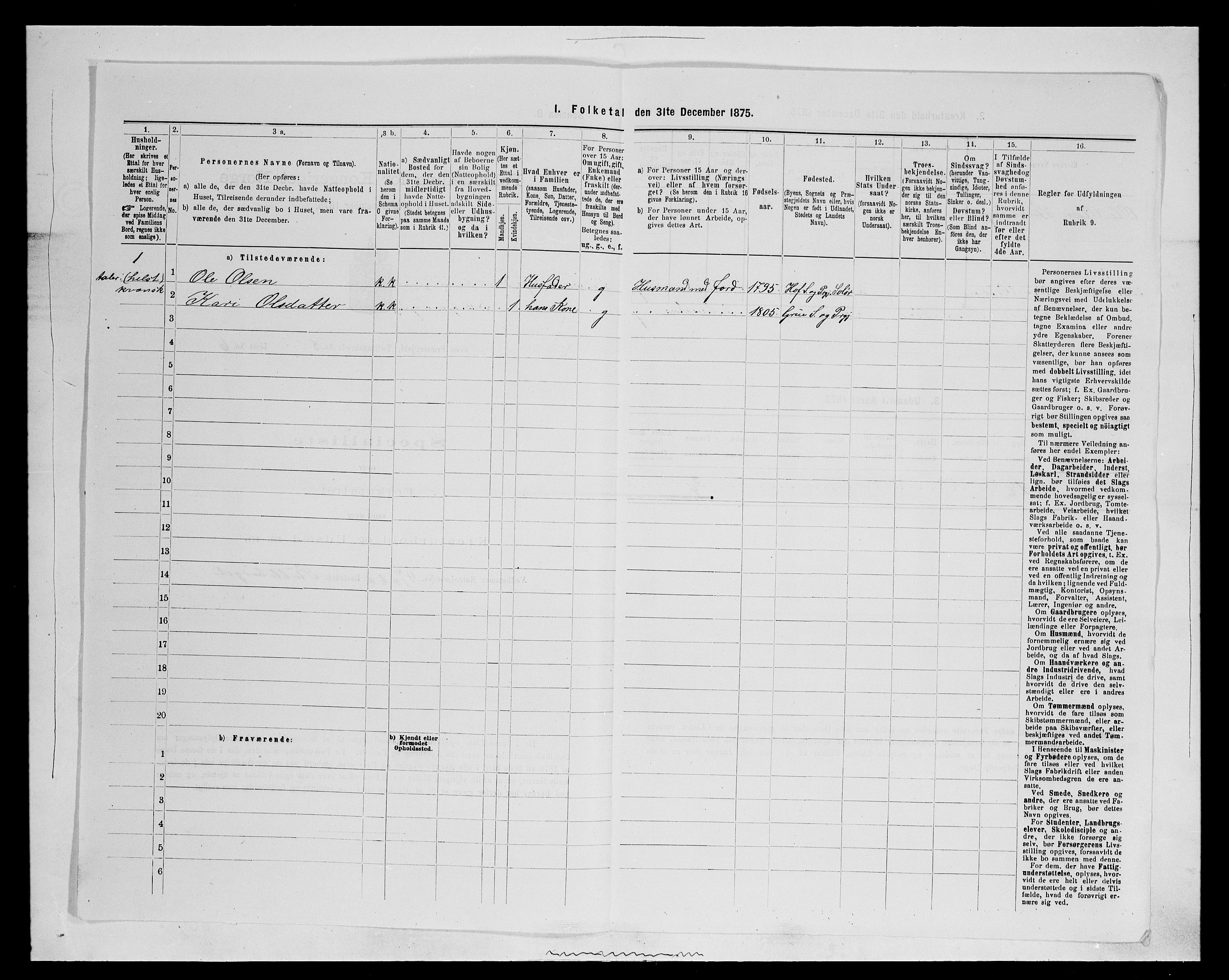 SAH, 1875 census for 0423P Grue, 1875, p. 1416