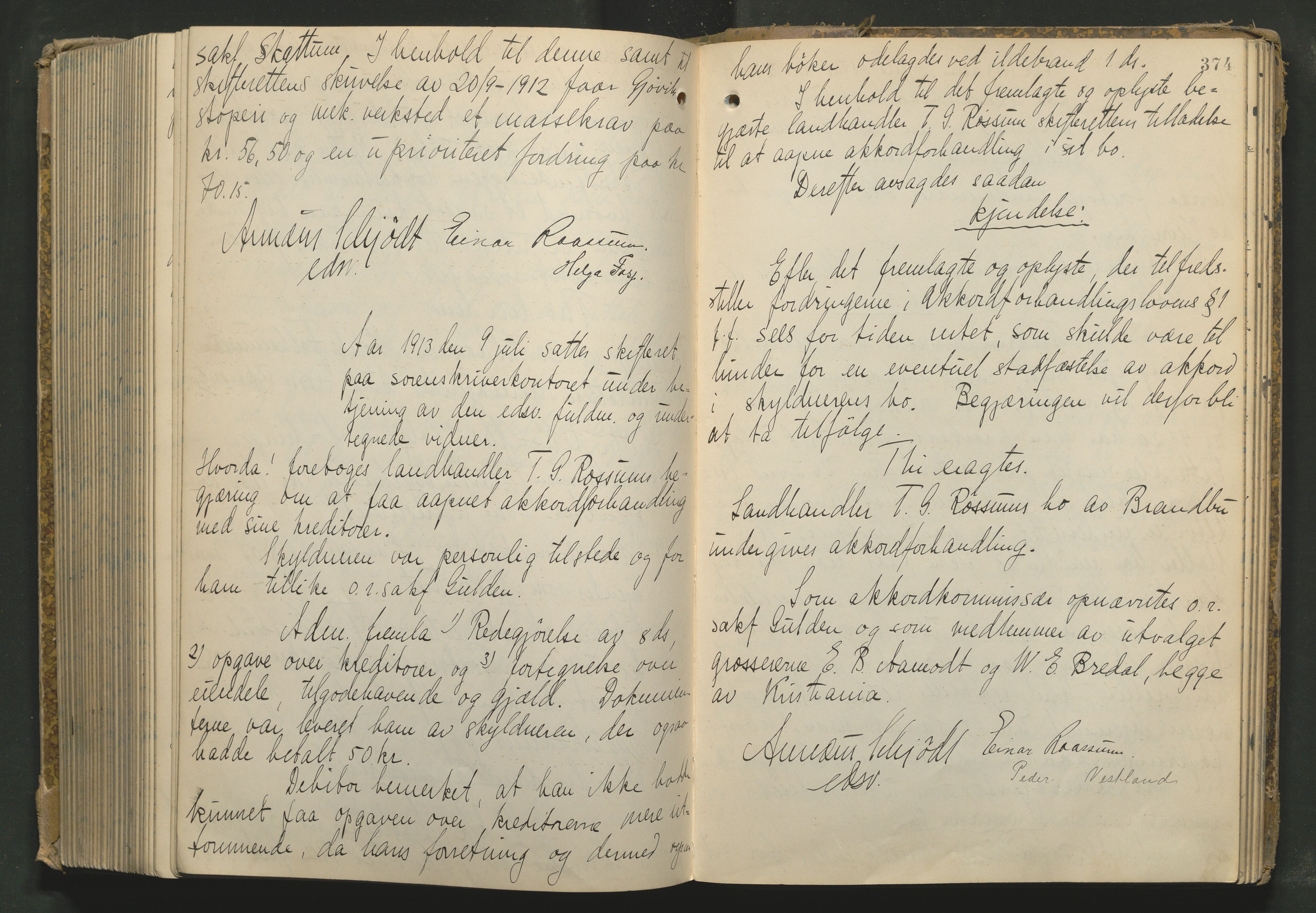 Hadeland og Land tingrett, AV/SAH-TING-010/J/Jc/L0005: Skifteforhandlingsprotokoll, 1893-1916, p. 373b-374a