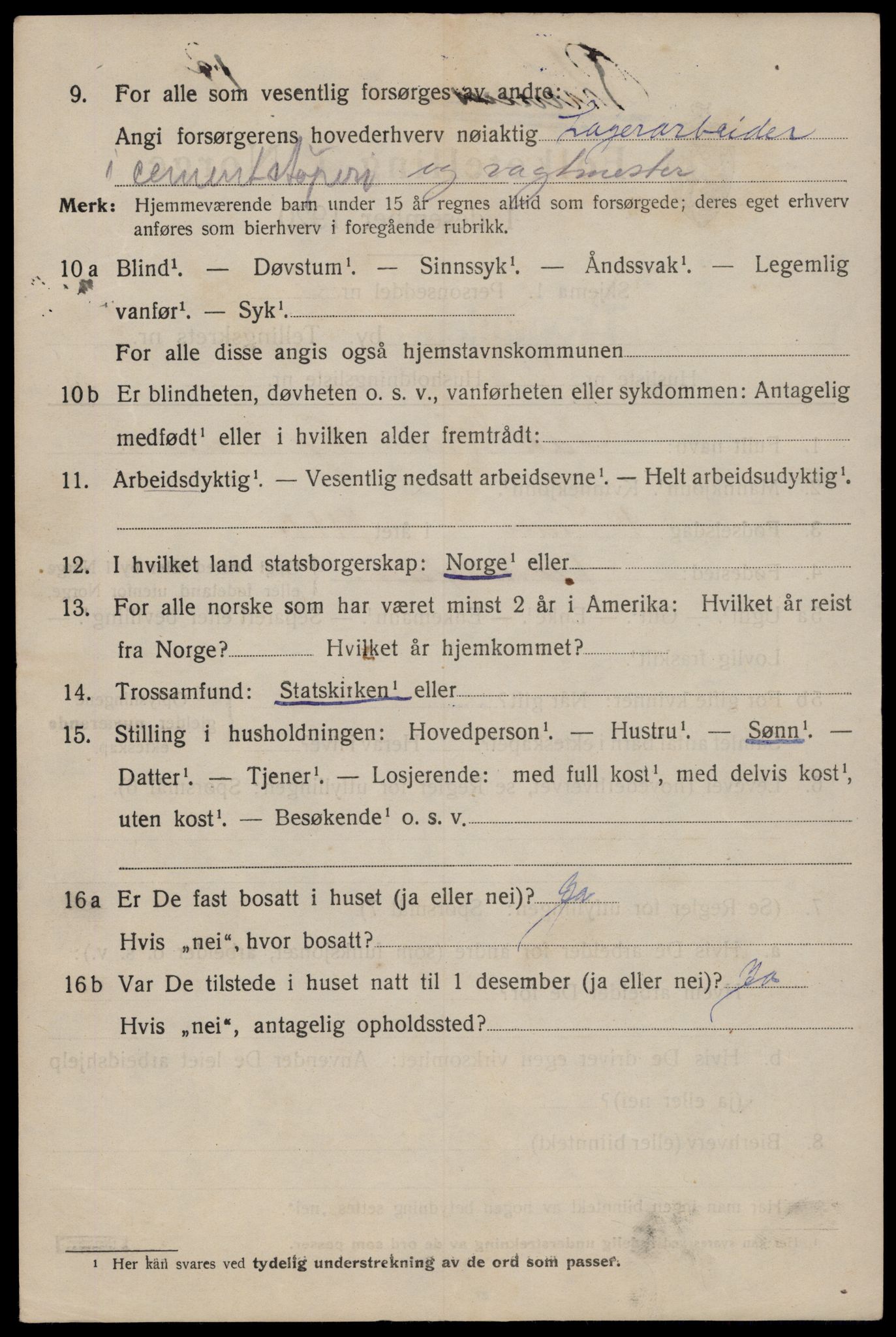 SAT, 1920 census for Trondheim, 1920, p. 65355