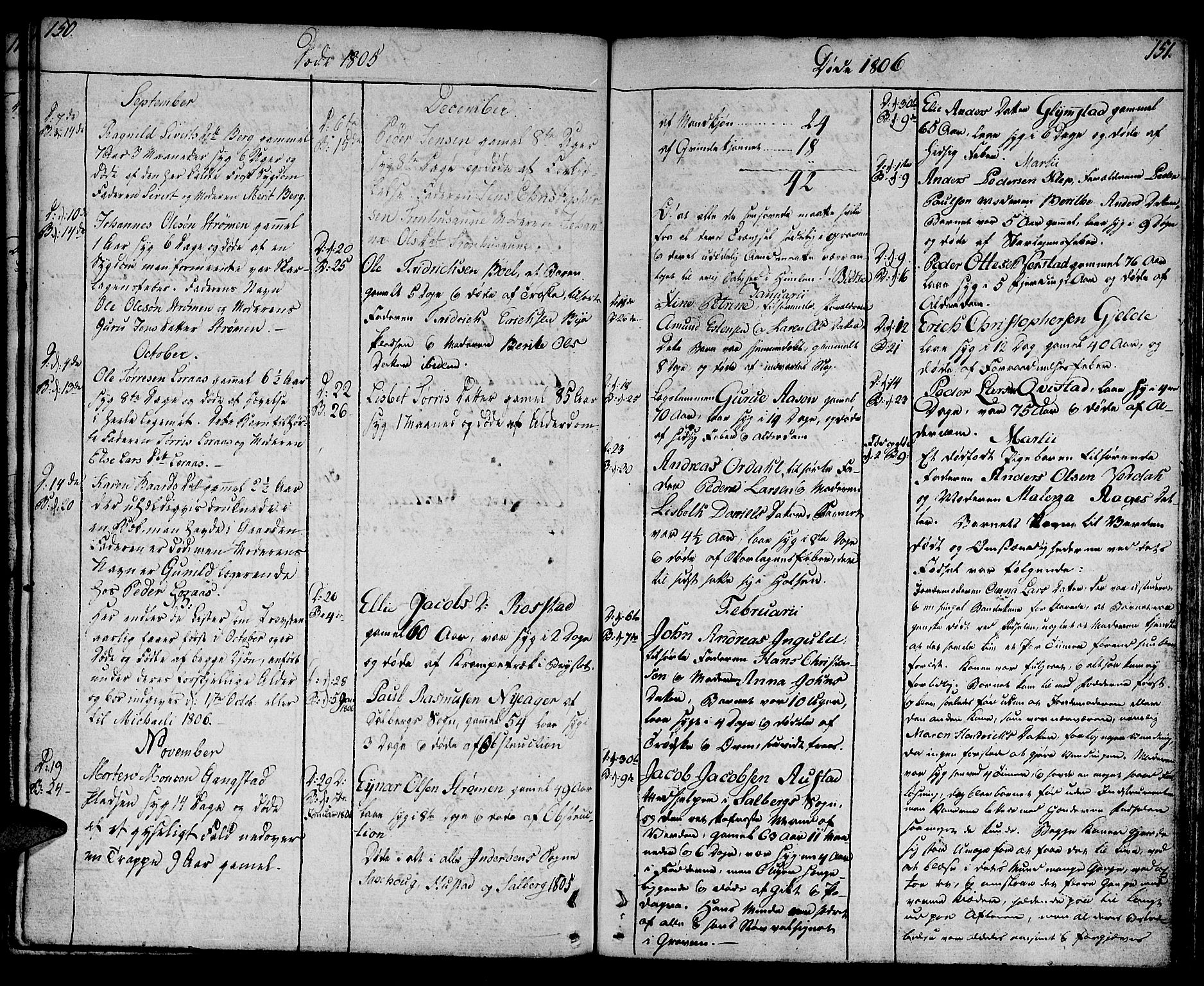 Ministerialprotokoller, klokkerbøker og fødselsregistre - Nord-Trøndelag, SAT/A-1458/730/L0274: Parish register (official) no. 730A03, 1802-1816, p. 150-151