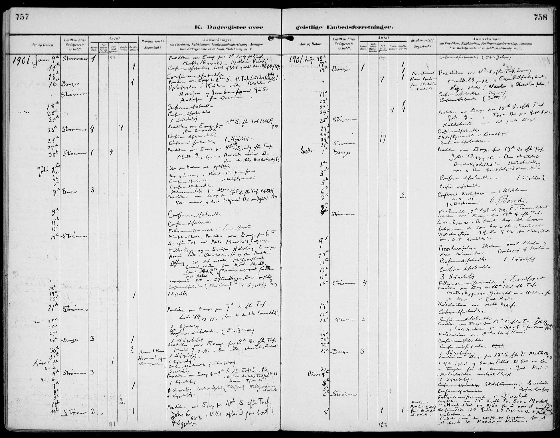 Strømm kirkebøker, AV/SAKO-A-322/F/Fa/L0005: Parish register (official) no. I 5, 1898-1919, p. 757-758