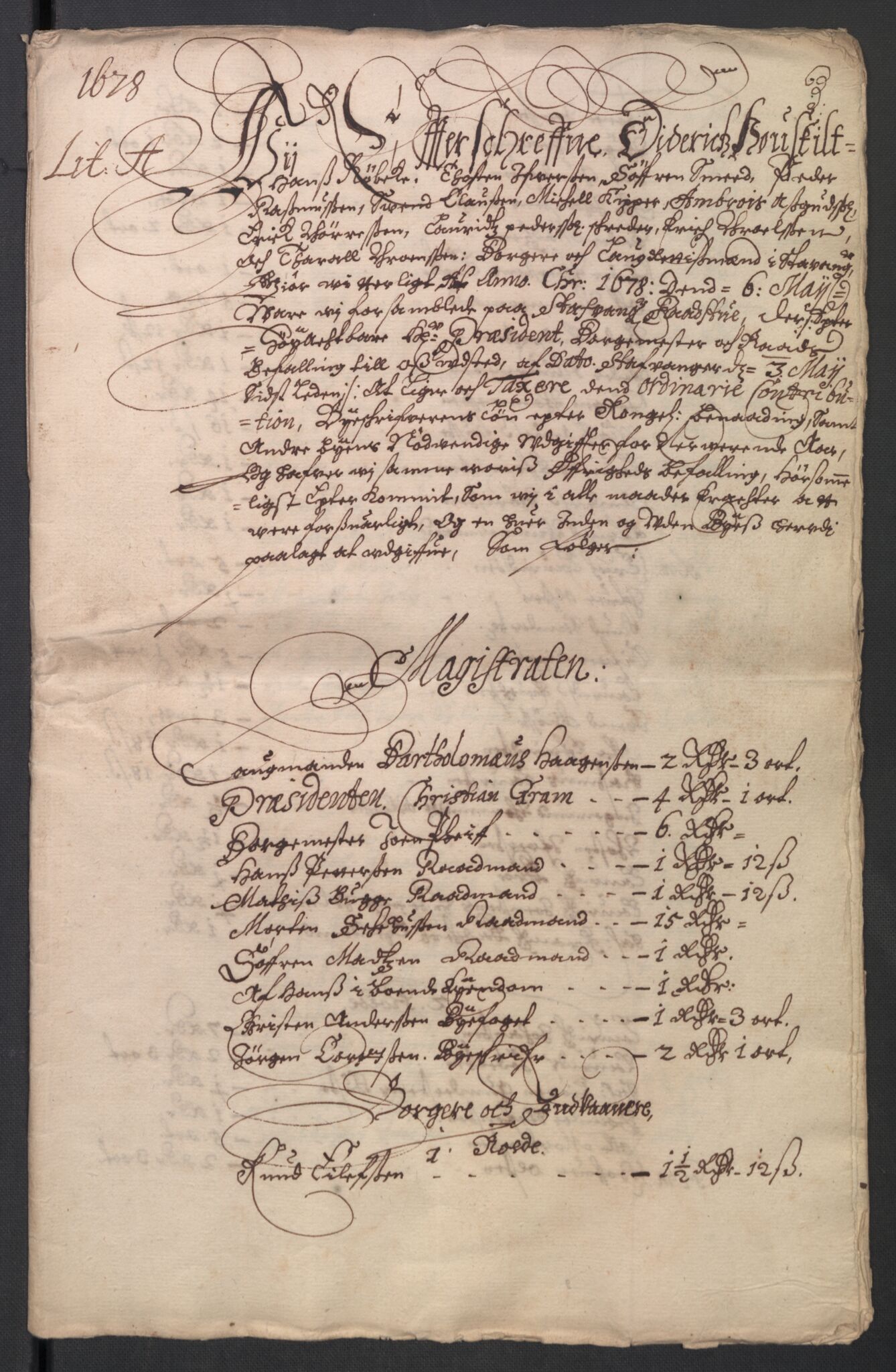 Rentekammeret inntil 1814, Reviderte regnskaper, Byregnskaper, RA/EA-4066/R/Ro/L0300: [O3] Kontribusjonsregnskap, 1661-1678, p. 368