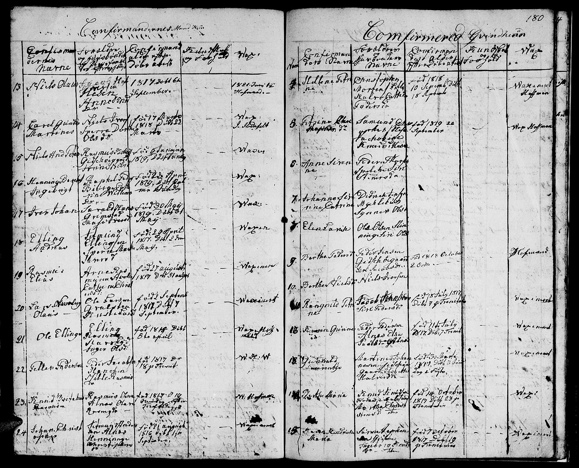 Ministerialprotokoller, klokkerbøker og fødselsregistre - Møre og Romsdal, AV/SAT-A-1454/528/L0425: Parish register (copy) no. 528C06, 1827-1840, p. 180