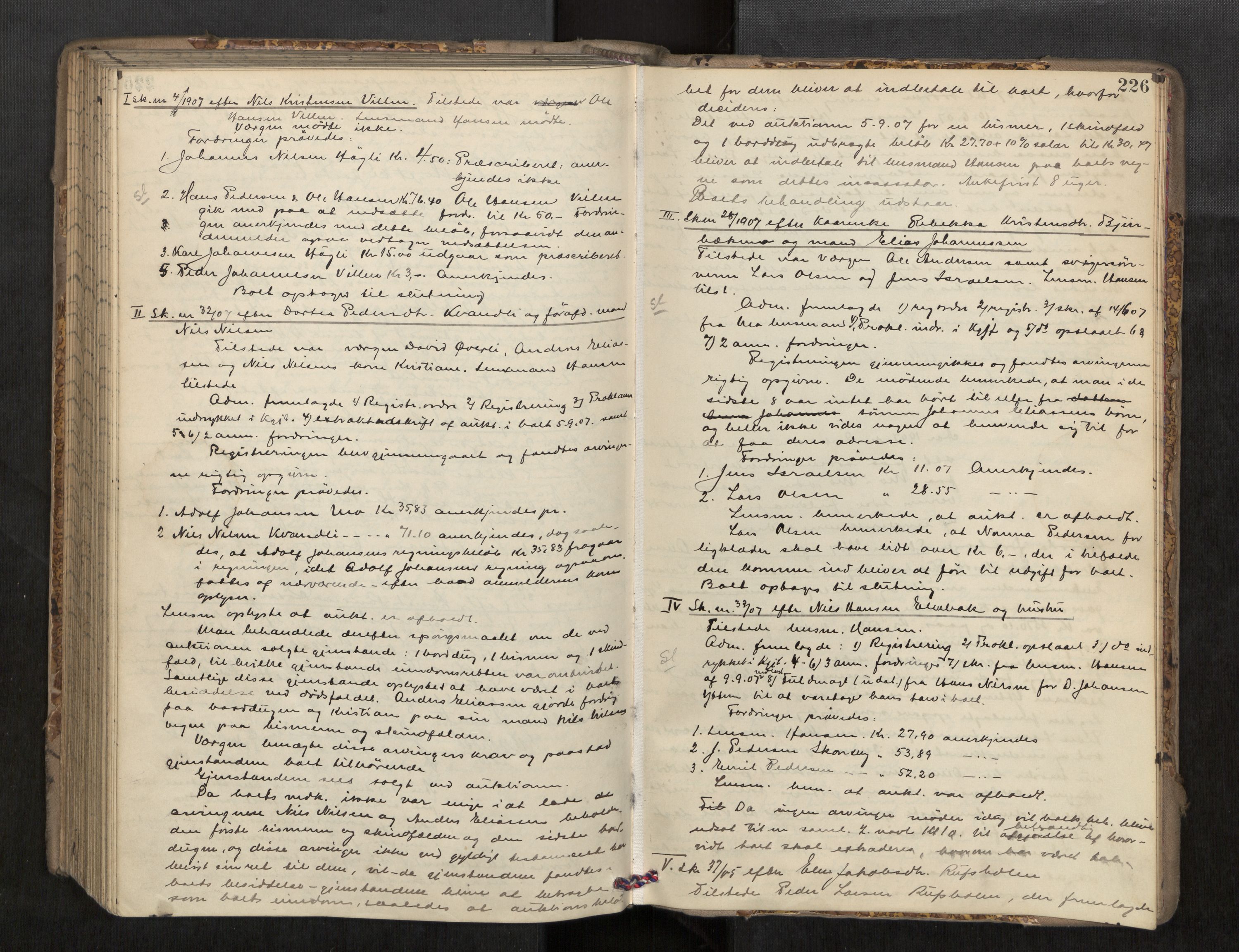 Rana sorenskriveri , AV/SAT-A-1108/1/3/3B/L0007: Skiftebehandlingsprotokoll, 1901-1909, p. 226