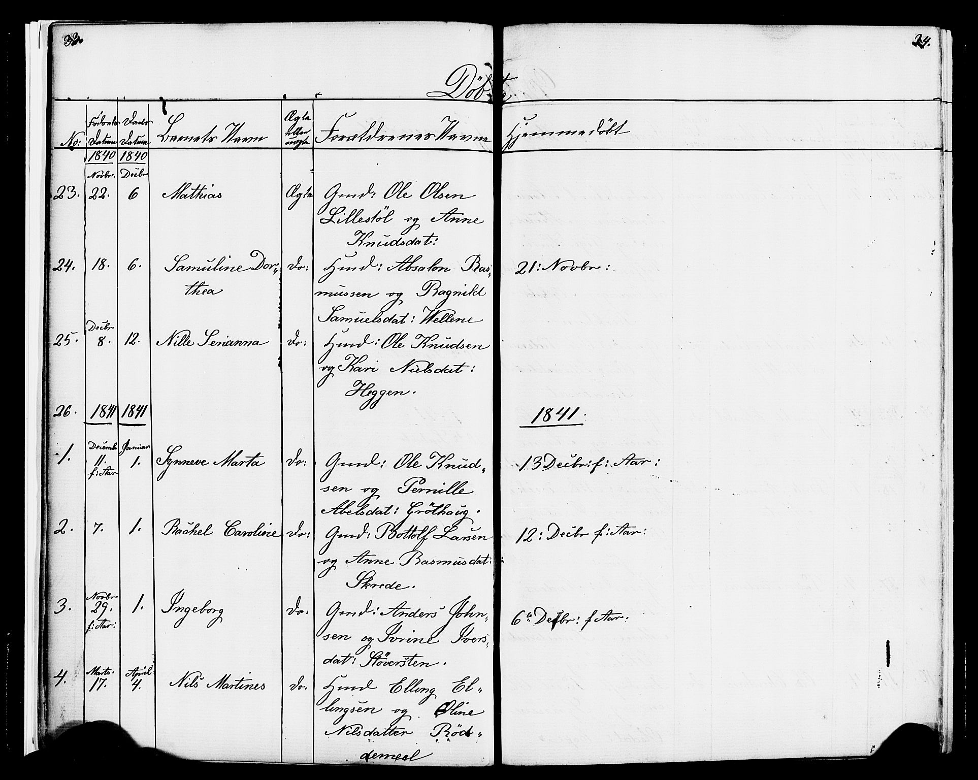Hornindal sokneprestembete, SAB/A-82401/H/Haa/Haaa/L0001: Parish register (official) no. A 1, 1837-1866, p. 32-33