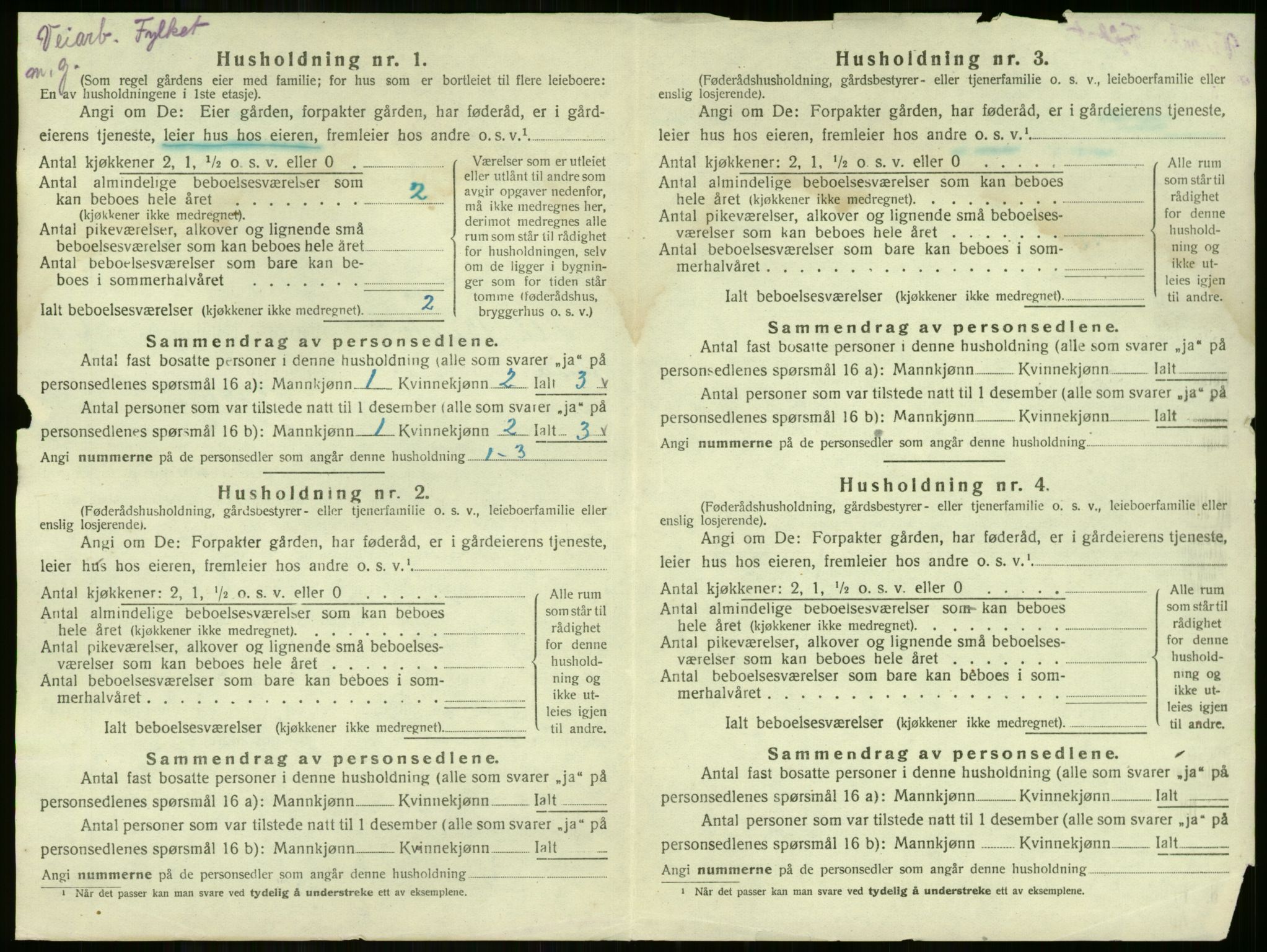 SAKO, 1920 census for Flå, 1920, p. 650