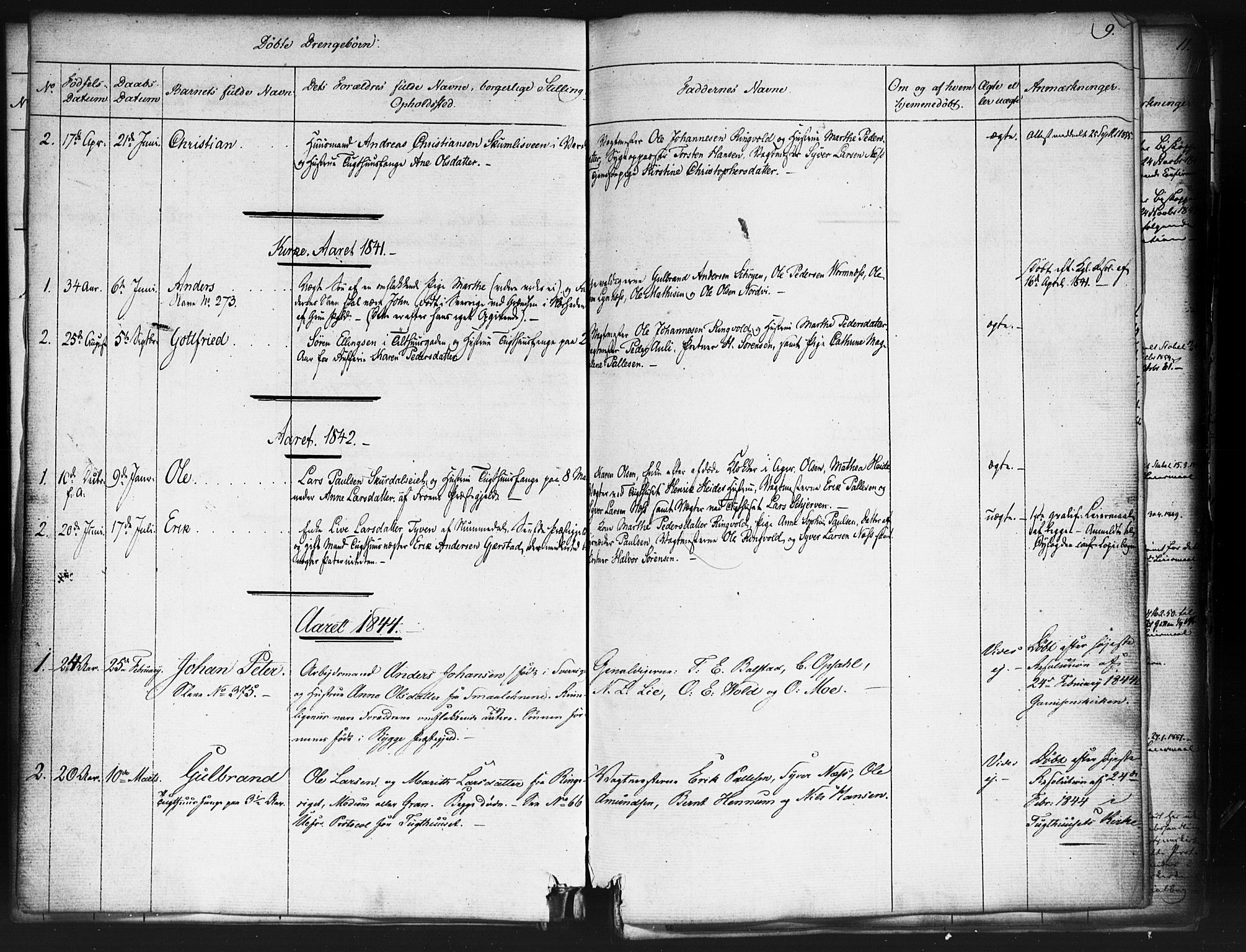 Kristiania tukthusprest Kirkebøker, SAO/A-10881/F/Fa/L0003: Parish register (official) no. 3, 1831-1865, p. 9