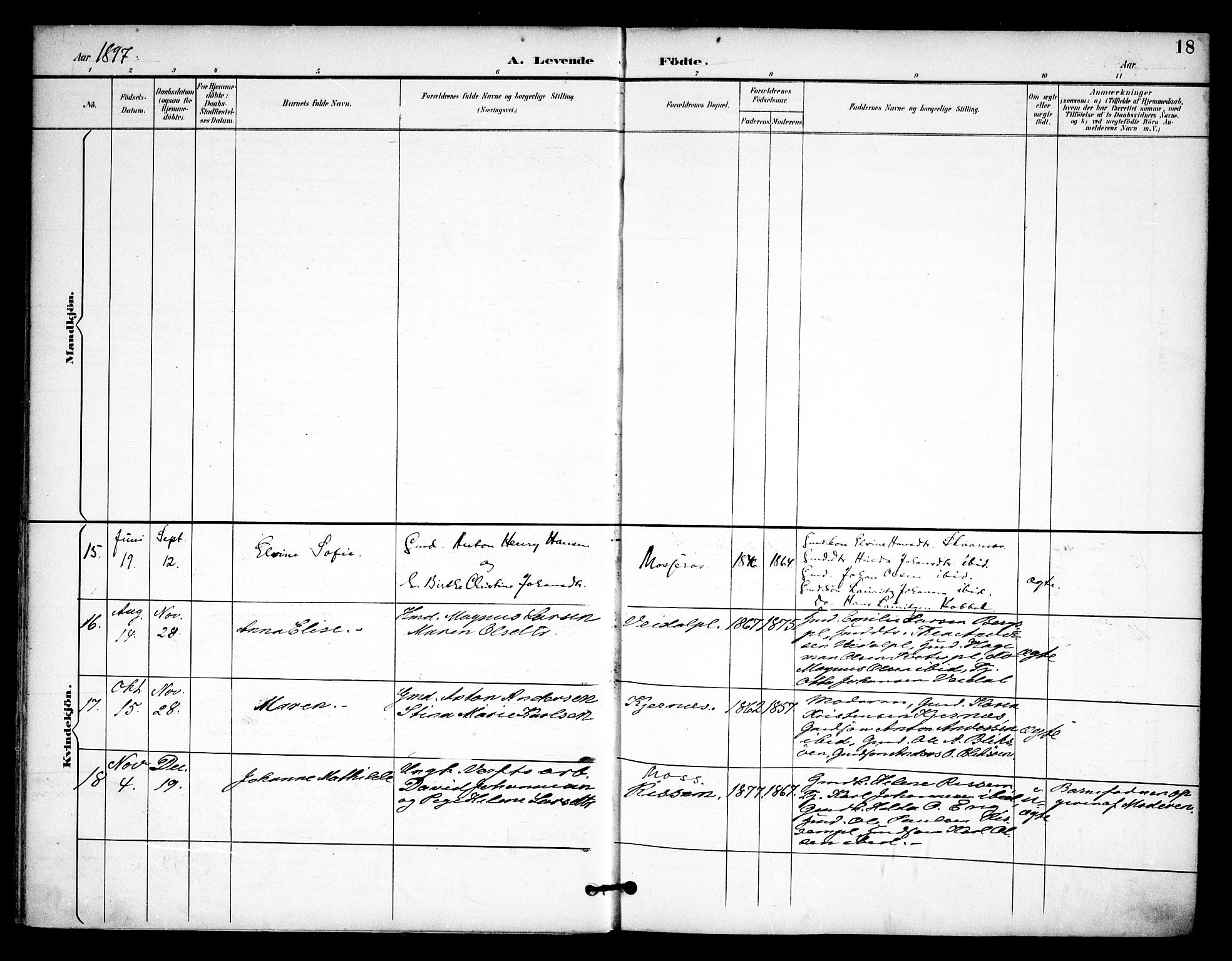 Våler prestekontor Kirkebøker, SAO/A-11083/F/Fa/L0011: Parish register (official) no. I 11, 1893-1909, p. 18