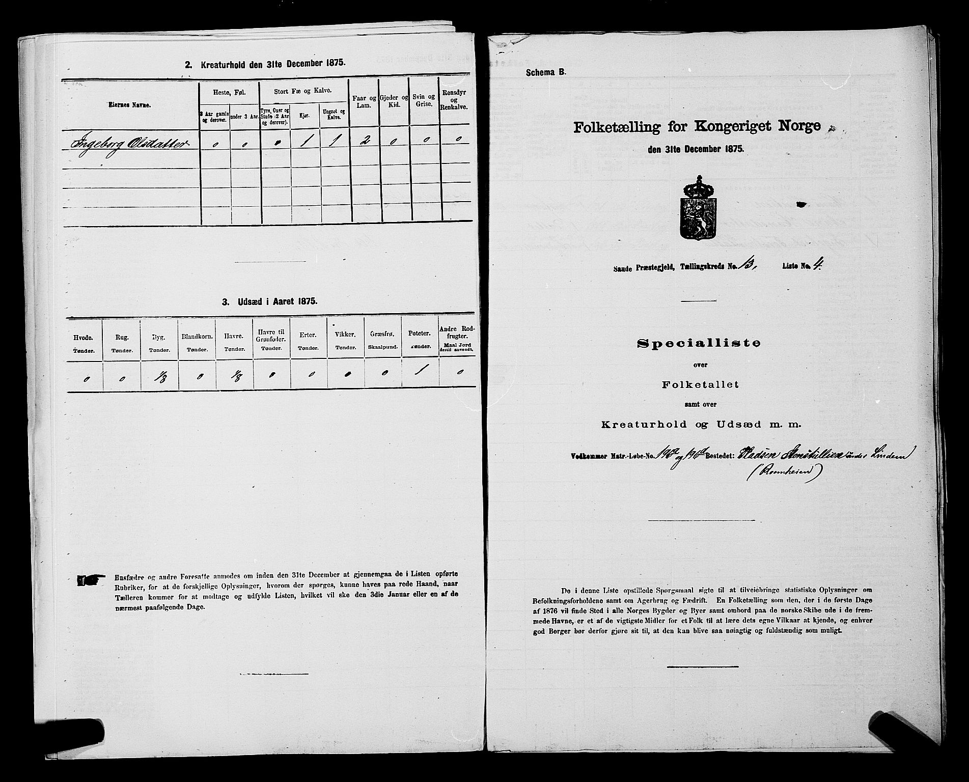 SAKO, 1875 census for 0822P Sauherad, 1875, p. 1499