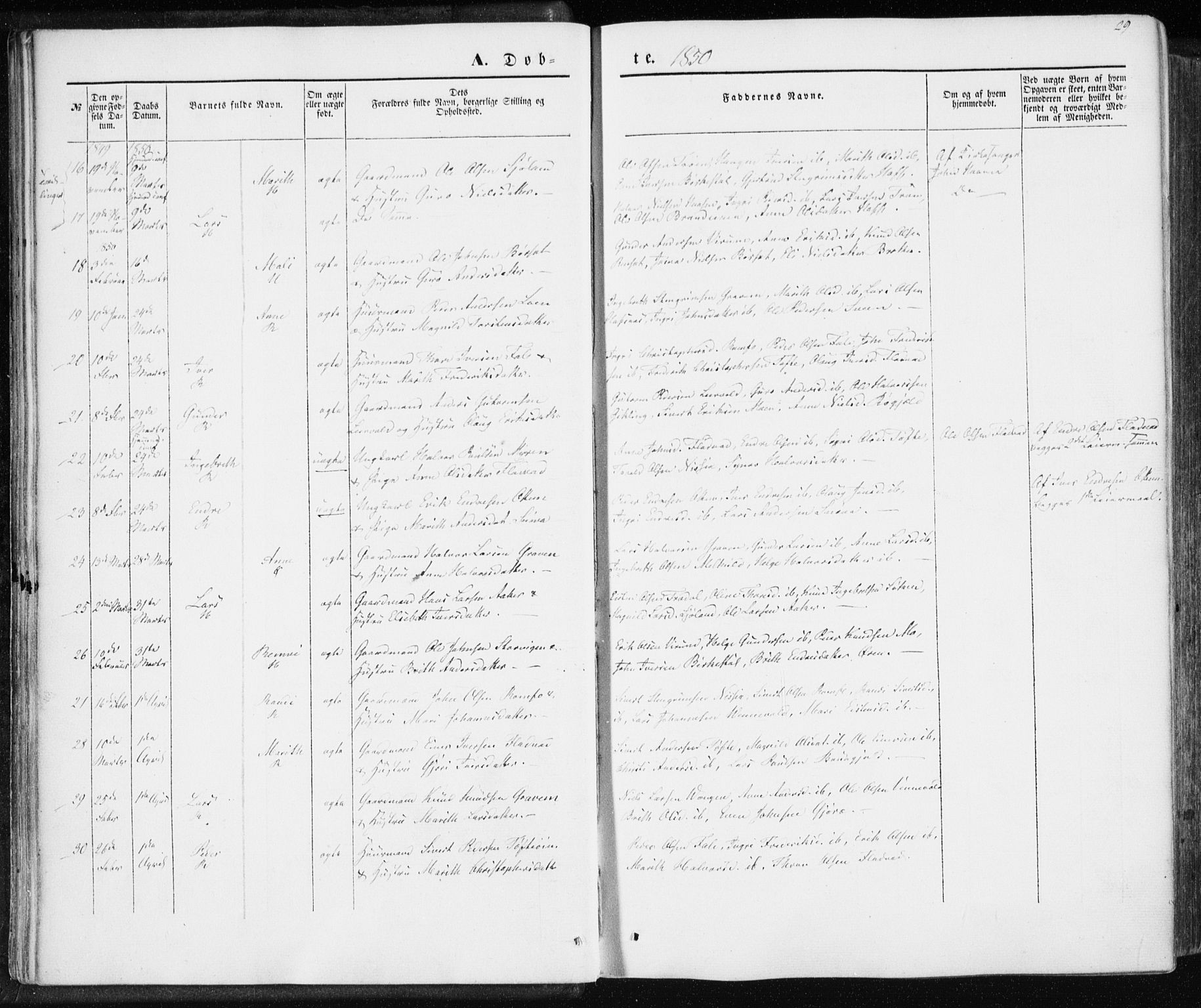 Ministerialprotokoller, klokkerbøker og fødselsregistre - Møre og Romsdal, SAT/A-1454/590/L1013: Parish register (official) no. 590A05, 1847-1877, p. 29