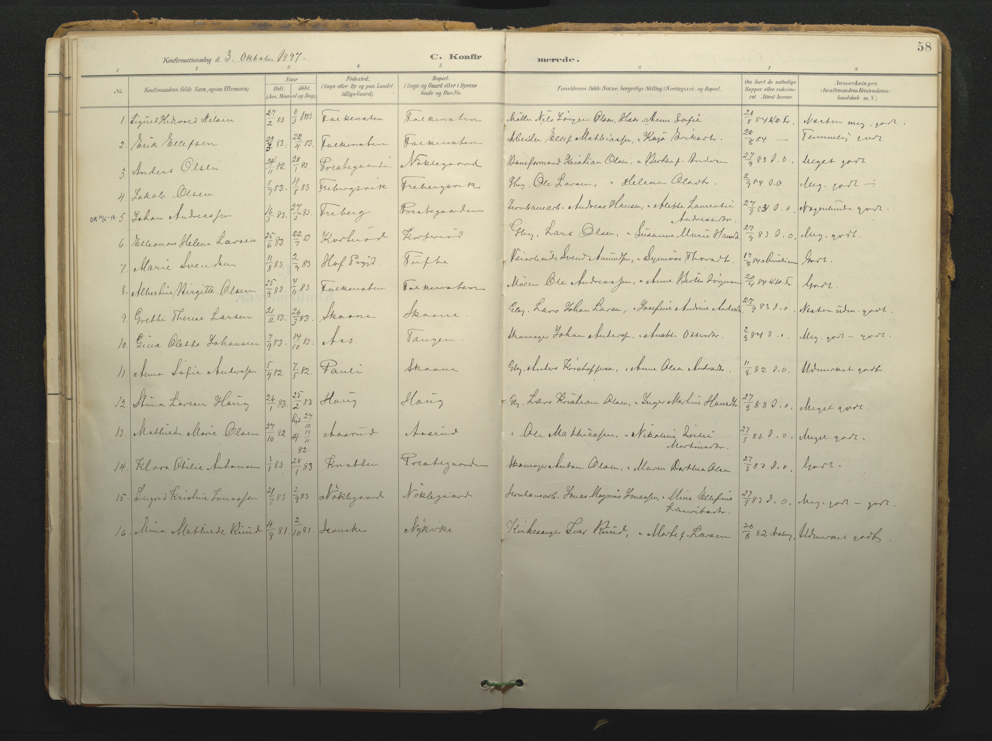 Borre kirkebøker, SAKO/A-338/F/Fc/L0003: Parish register (official) no. III 3, 1896-1919, p. 58