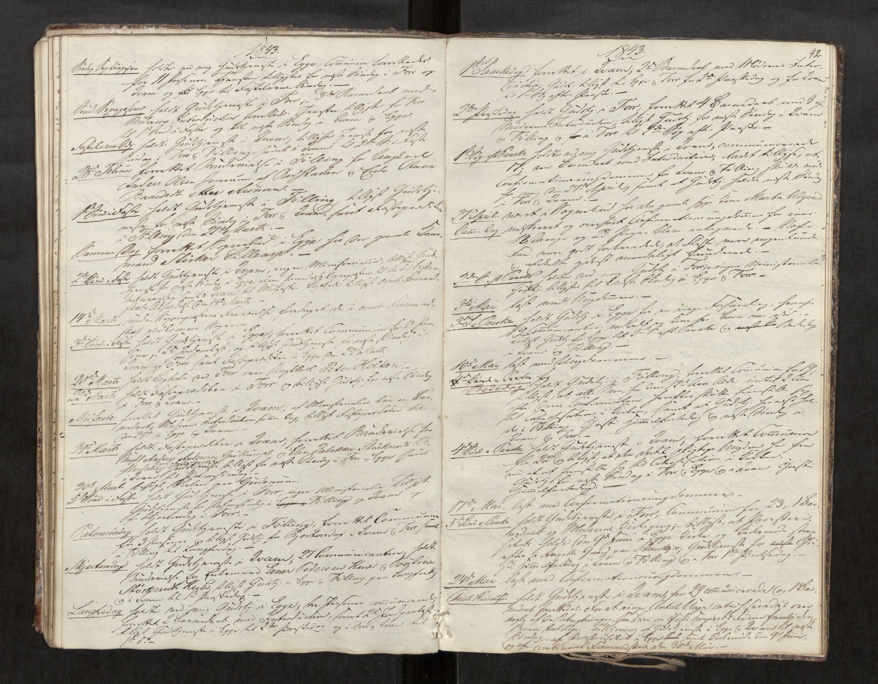 Stod sokneprestkontor, SAT/A-1164/2/I/I1/I1d/L0001: Curate's parish register no. 1, 1827-1849, p. 42