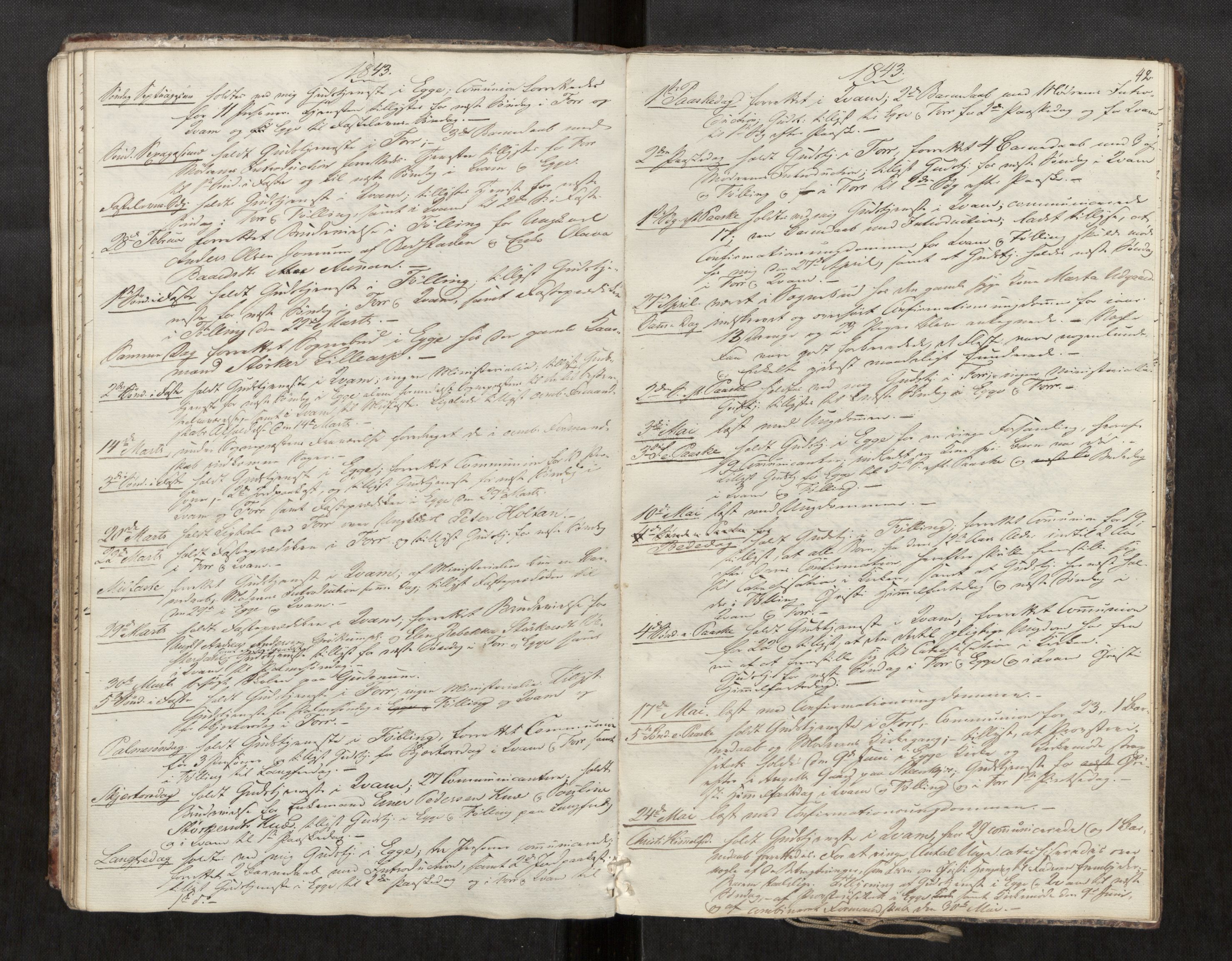 Stod sokneprestkontor, AV/SAT-A-1164/2/I/I1/I1d/L0001: Curate's parish register no. 1, 1827-1849, p. 42