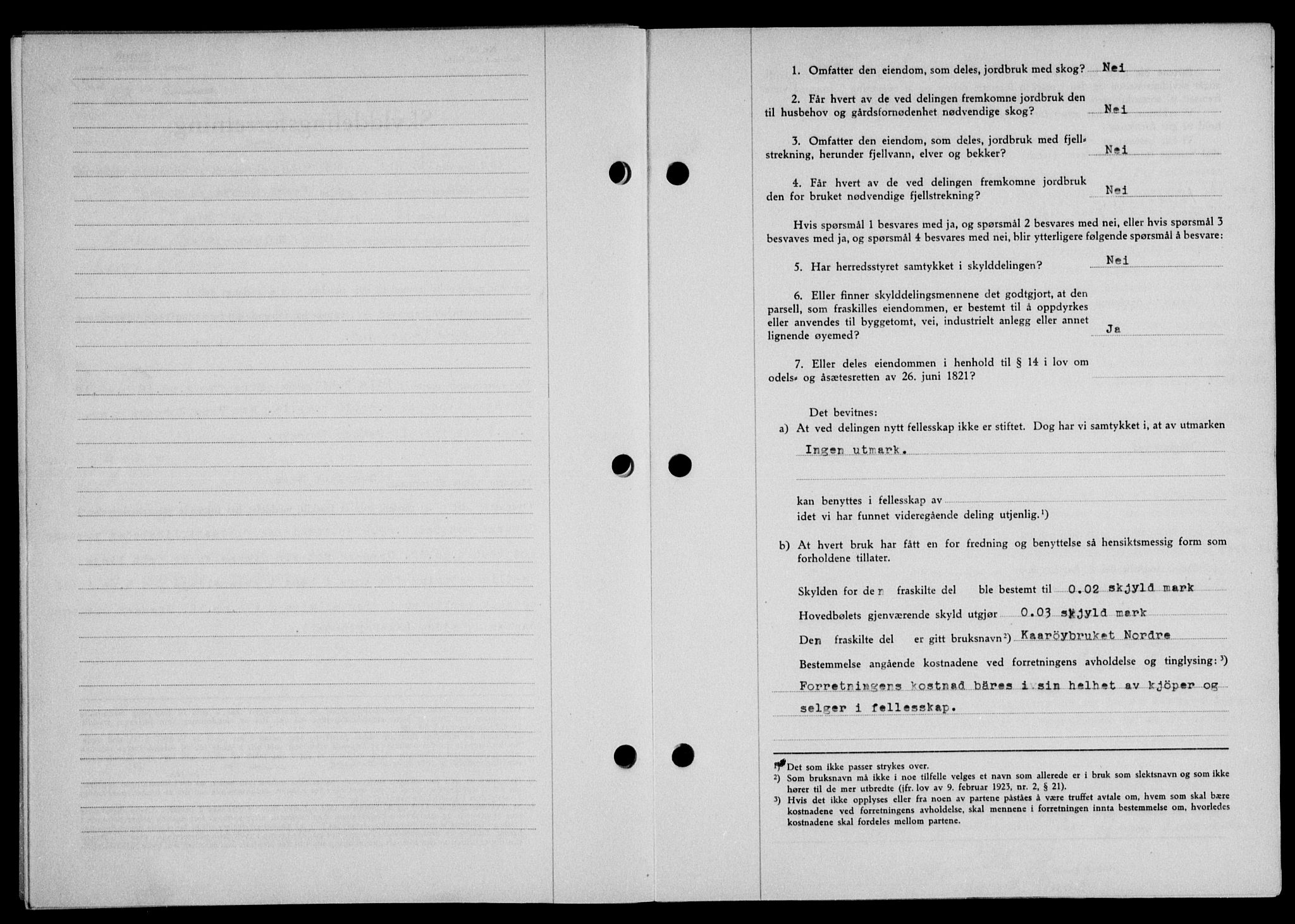 Lofoten sorenskriveri, SAT/A-0017/1/2/2C/L0014a: Mortgage book no. 14a, 1946-1946, Diary no: : 521/1946