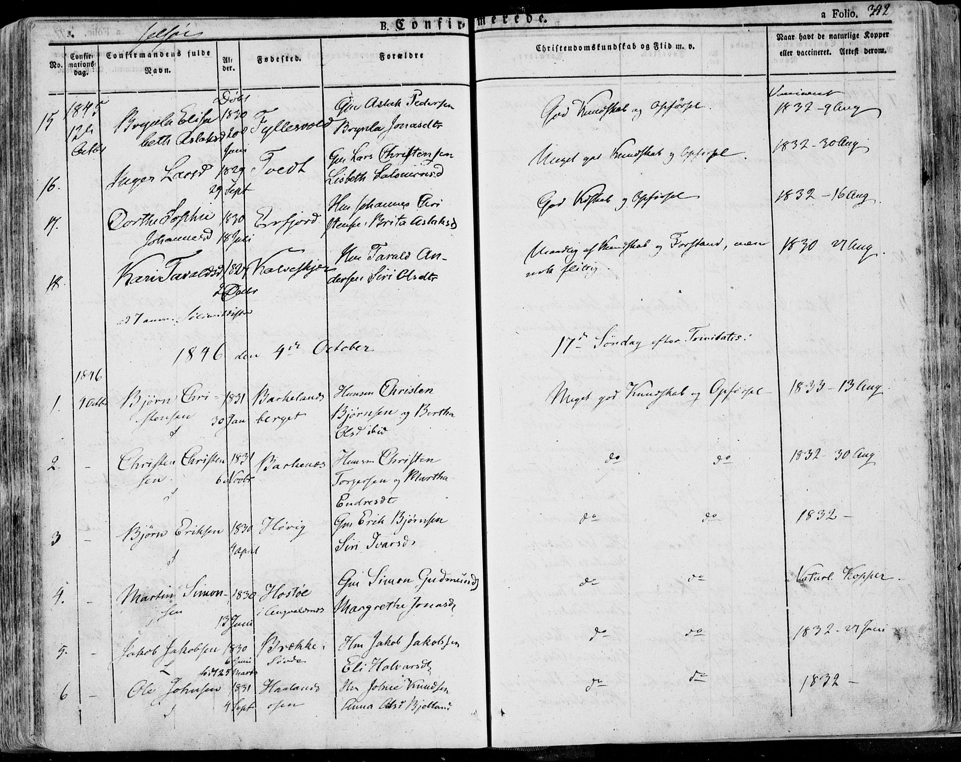 Jelsa sokneprestkontor, AV/SAST-A-101842/01/IV: Parish register (official) no. A 6.1, 1828-1853, p. 342