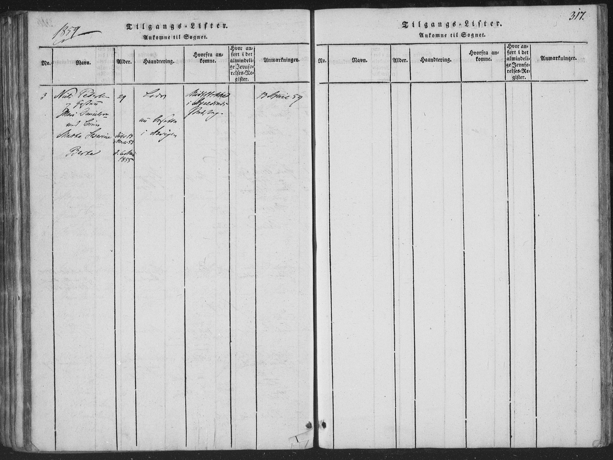 Sør-Audnedal sokneprestkontor, SAK/1111-0039/F/Fa/Faa/L0001: Parish register (official) no. A 1, 1816-1848, p. 317